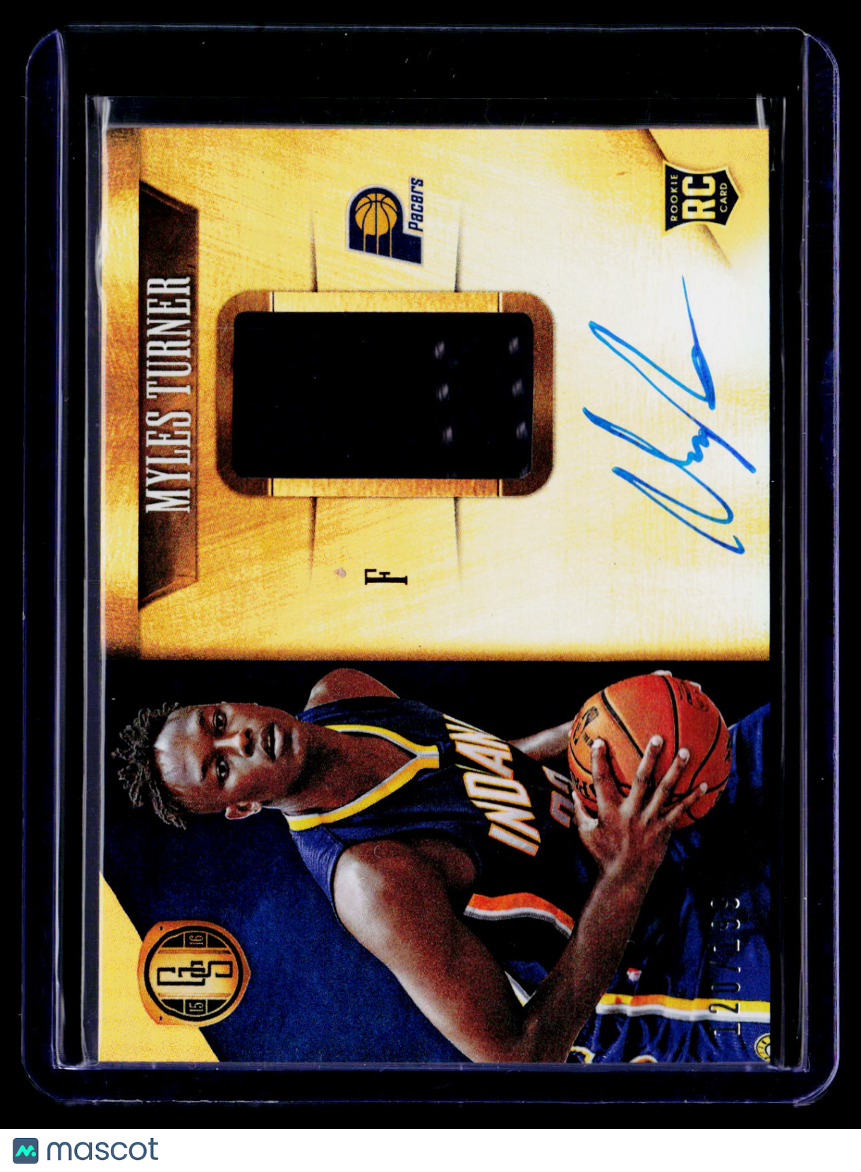 2015-16 Panini Gold Standard Myles Turner Rookie Patch Auto RPA 120/199 RC