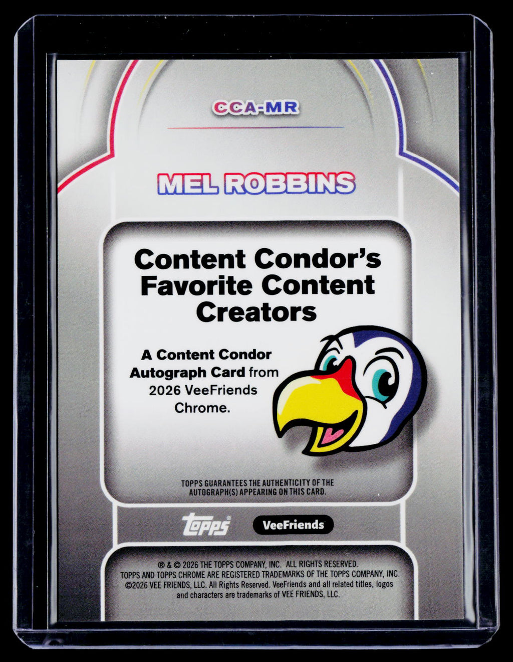 2026 Topps Chrome VeeFriends Mel Robbins Auto