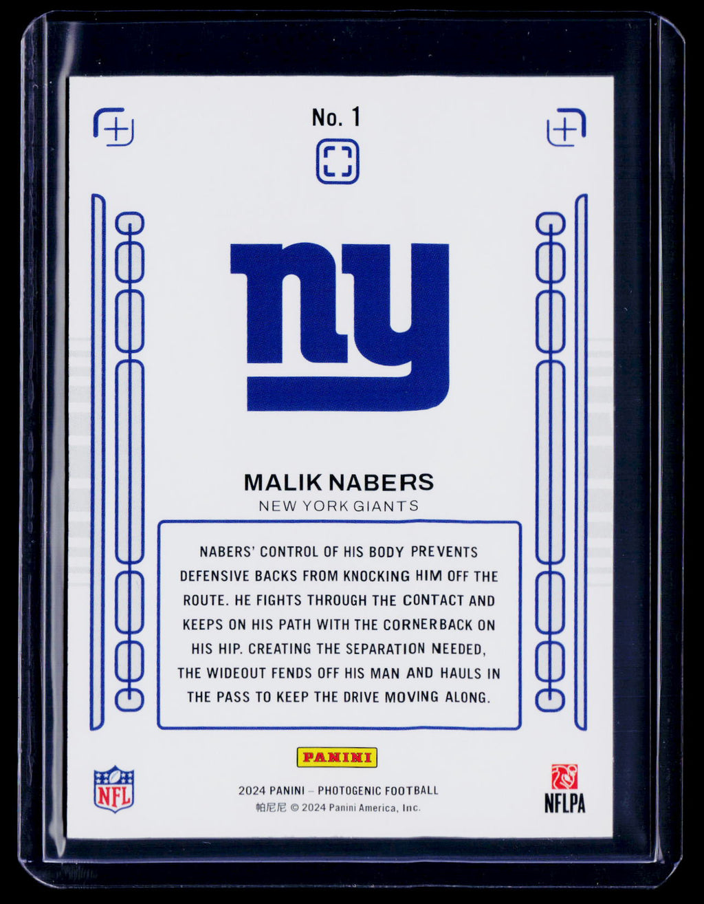 2024 Photogenic Malik Nabers Rookie Red Sparkle 39/49 RC
