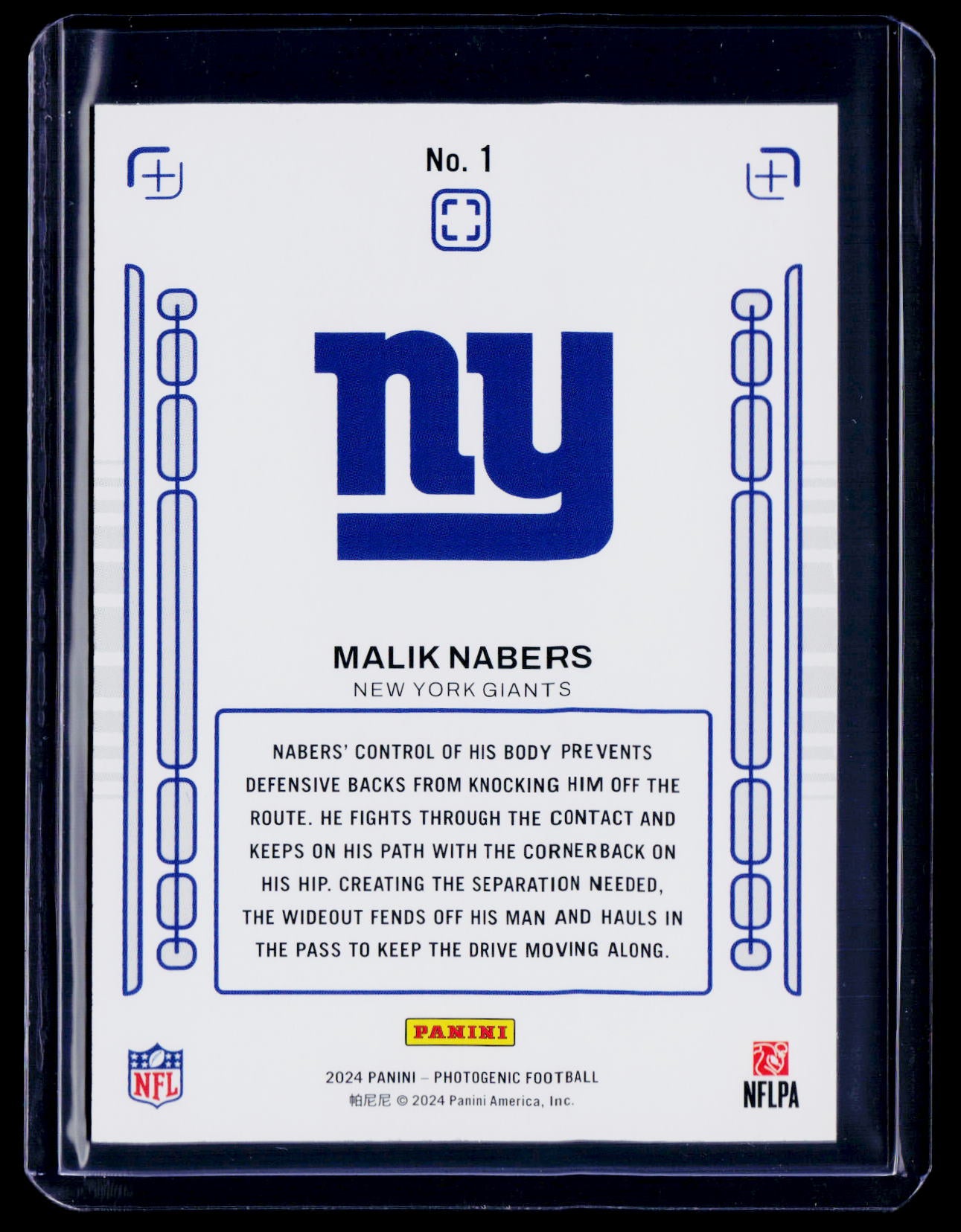 2024 Photogenic Malik Nabers Rookie Red Sparkle 39/49 RC