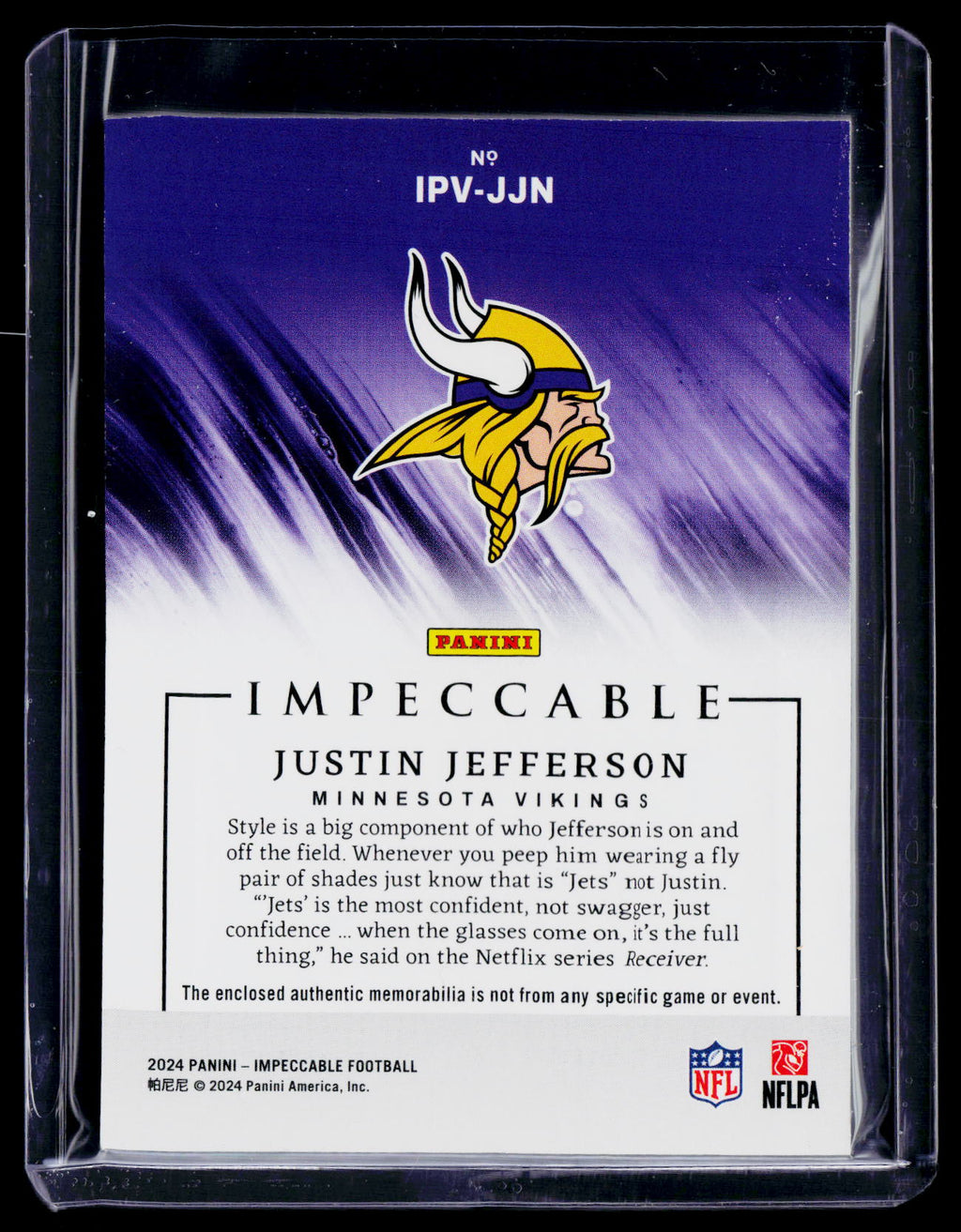2024 Impeccable Justin Jefferson Patch /10 3 Colors