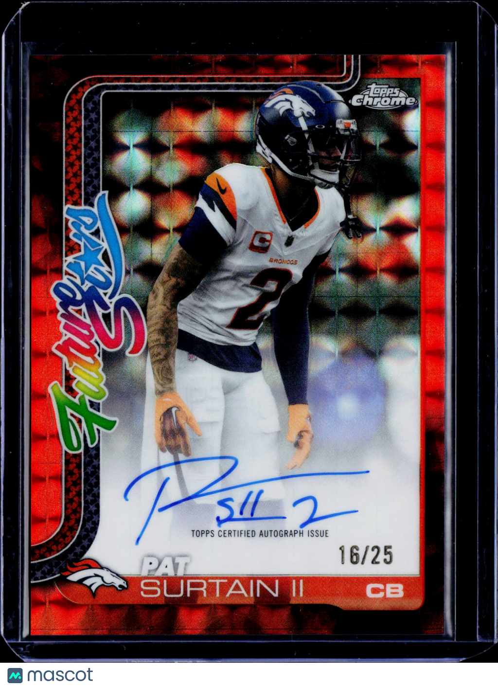 2025 Topps Chrome Pat Surtain II Auto 16/25