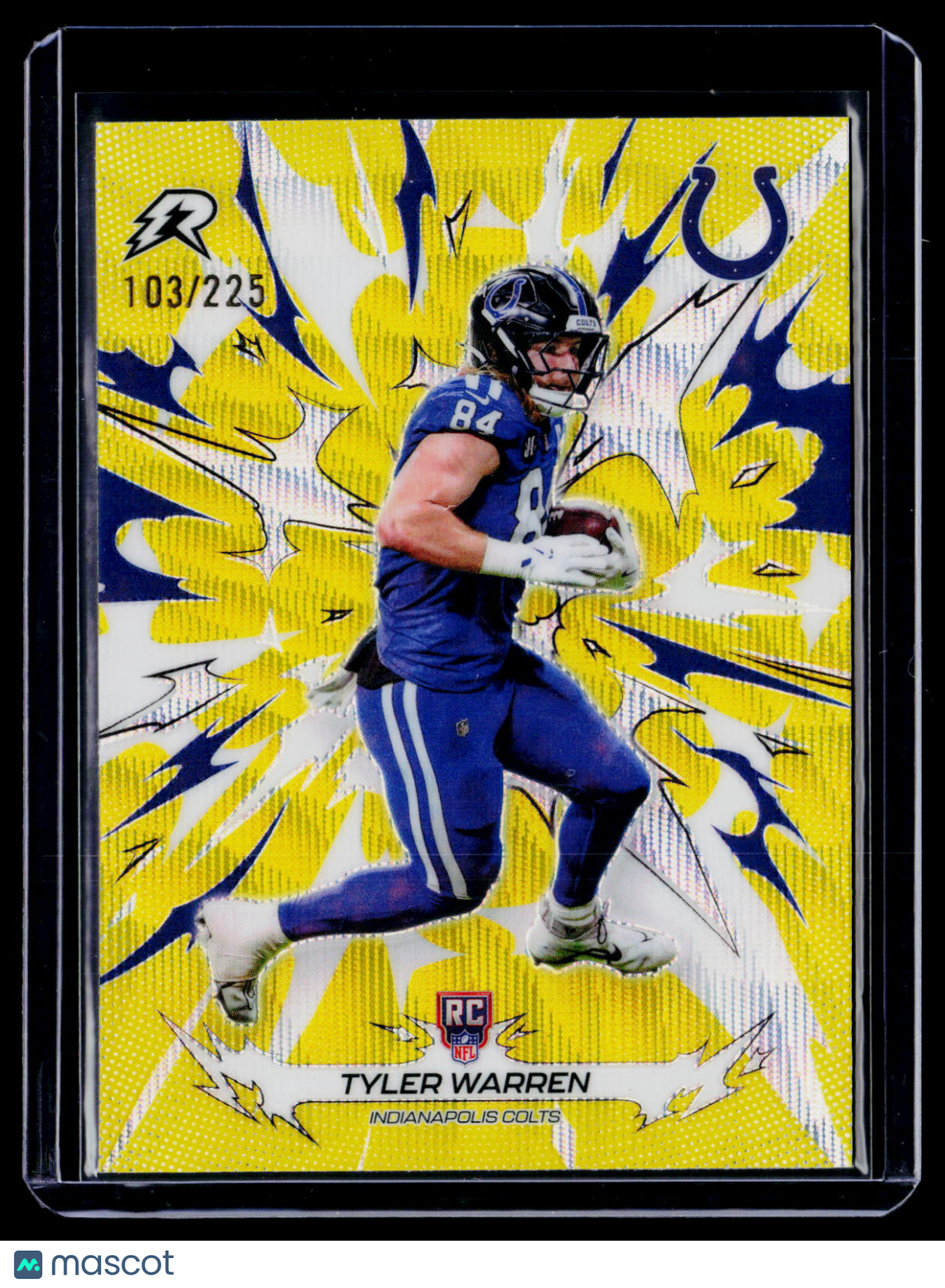 2025 Resurgence Tyler Warren Rookie Yellow Surge 103/225 RC