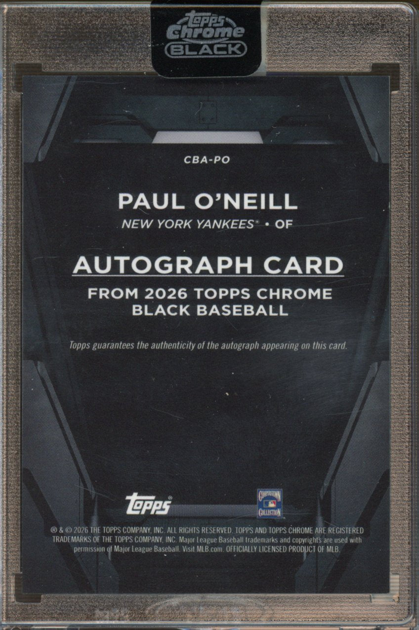 2026 Topps Chrome Black Paul O'Neill Gold Mini Diamond Auto 43/50