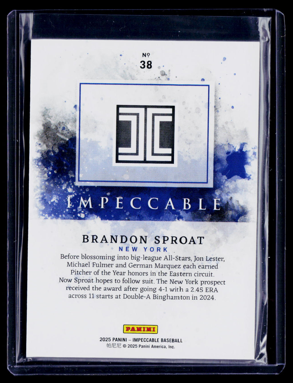 2025 Impeccable Brandon Sproat 18/25