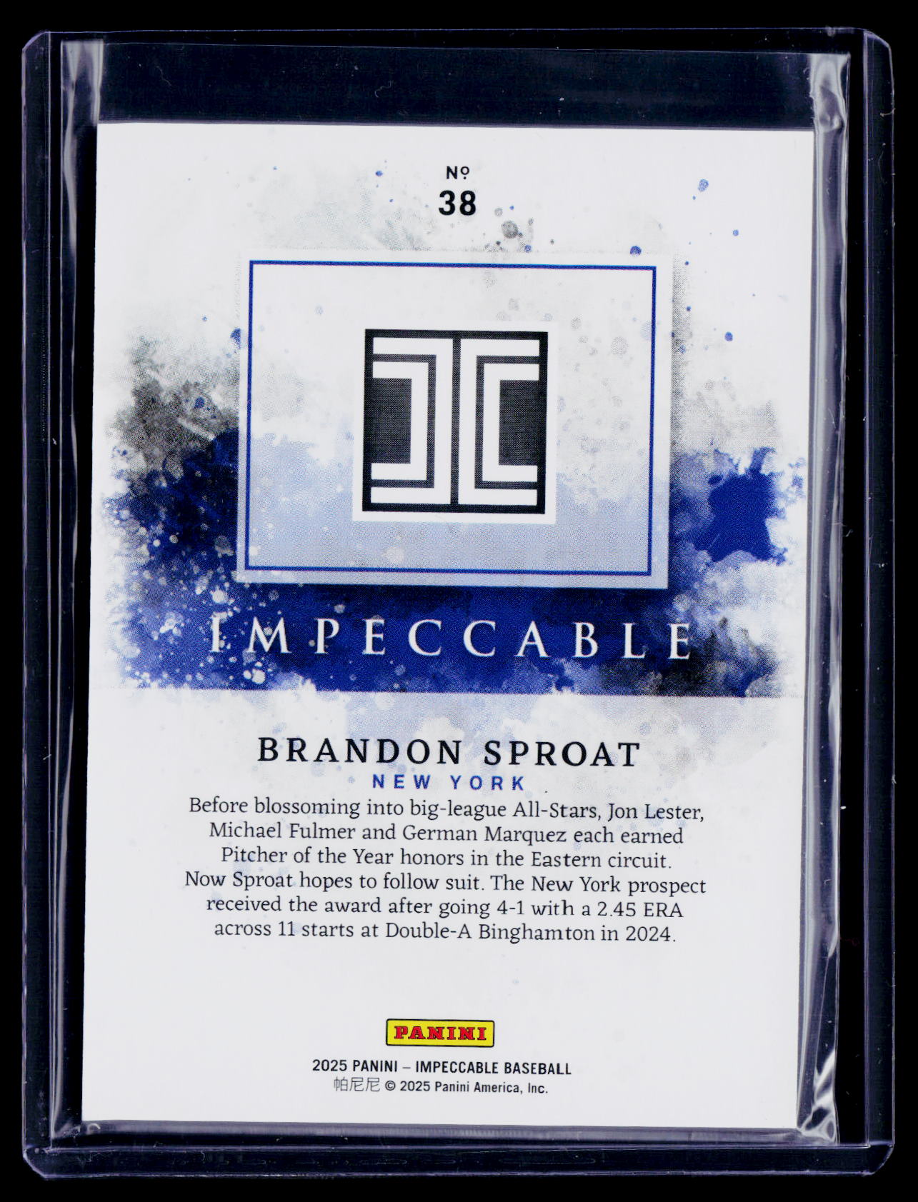 2025 Impeccable Brandon Sproat 18/25