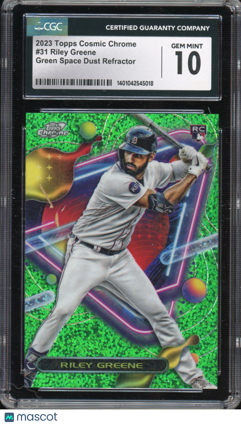 2023 Topps Chrome Cosmic Riley Greene Rookie Green Space Dust Refractor 37/75 CGC 10 RC