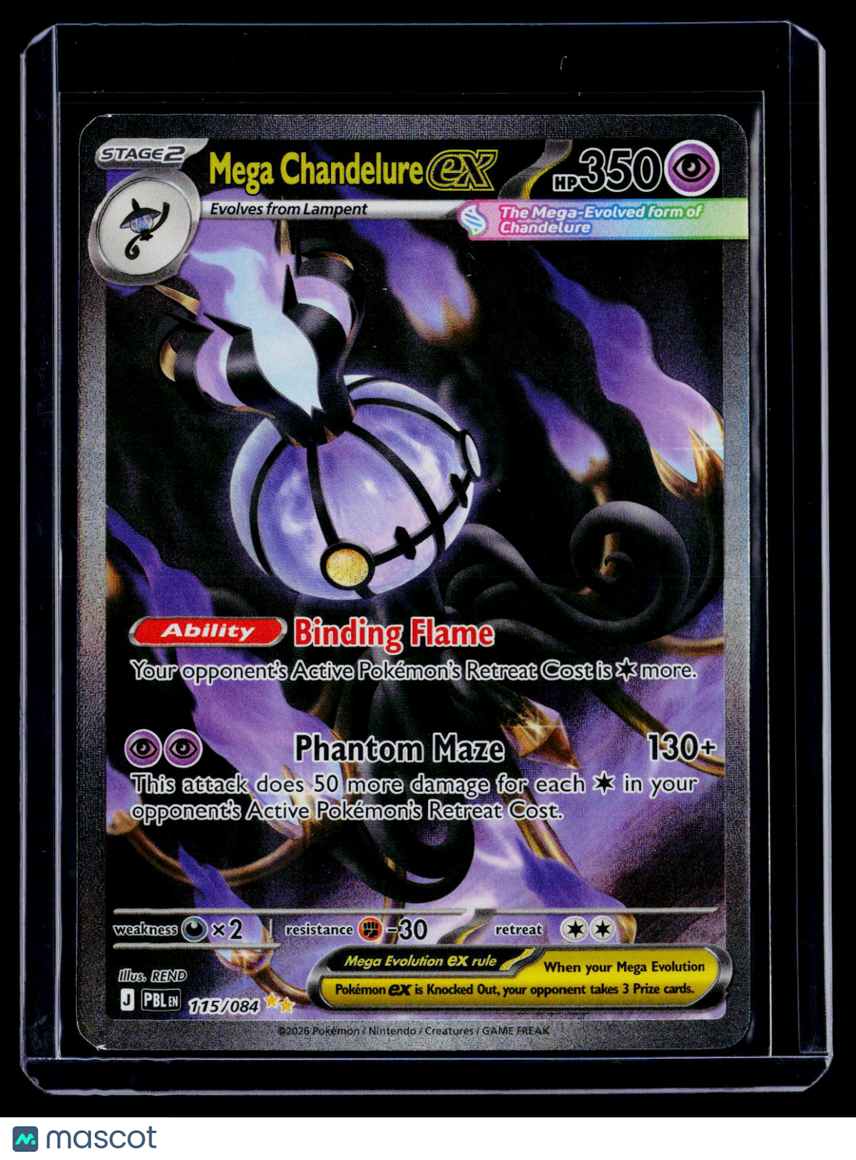 Pokemon Mega Chandelure Ex 115 084