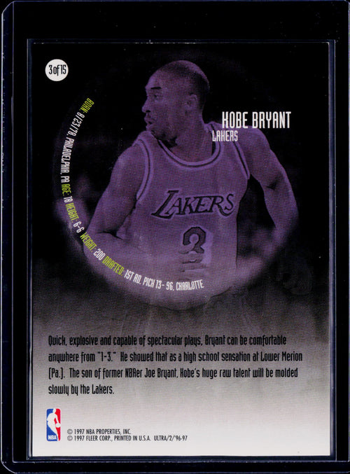 1996 Ultra Kobe Bryant All-Rookie RC