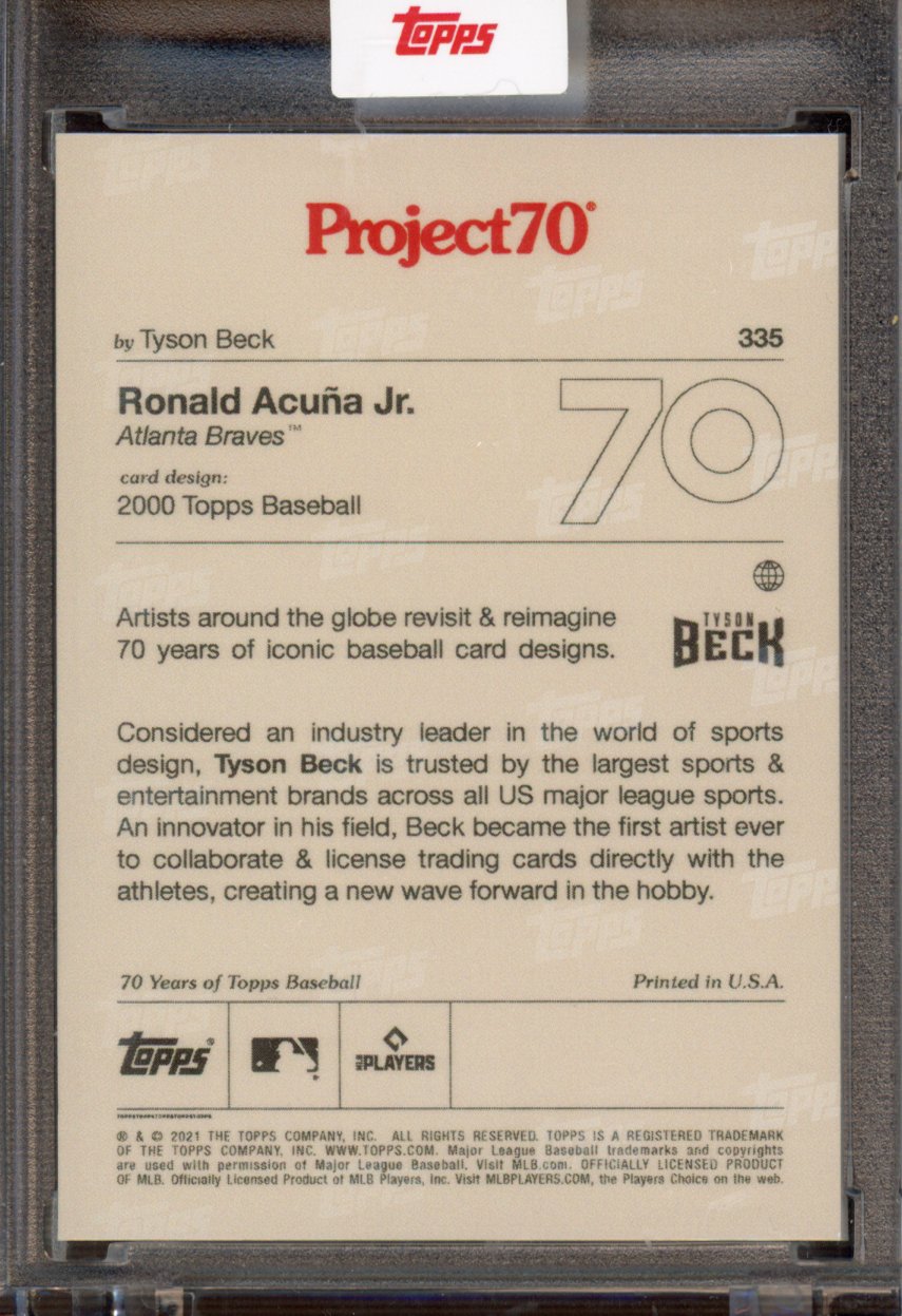 2021 Topps Project 70 Ronald Acuna Jr. Tyson Beck 335