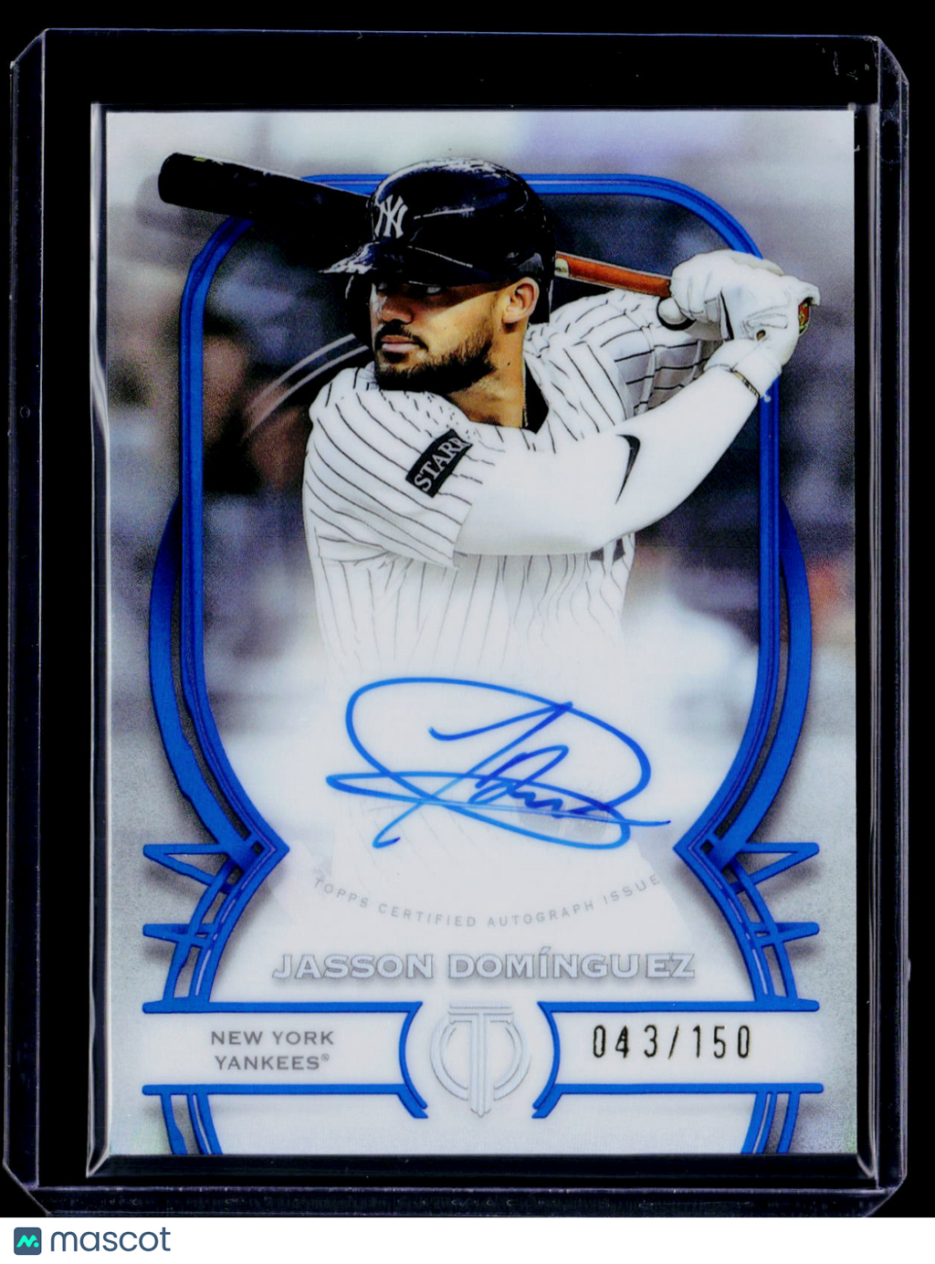 2026 Topps Tribute Jasson Dominguez Blue Auto 43/150