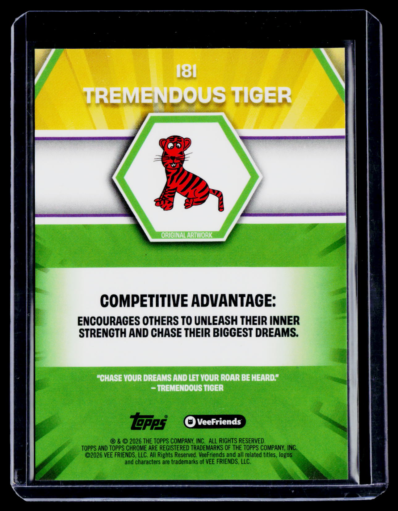 2026 Topps Chrome VeeFriends Tremendous Tiger Gold Refractor 48/50