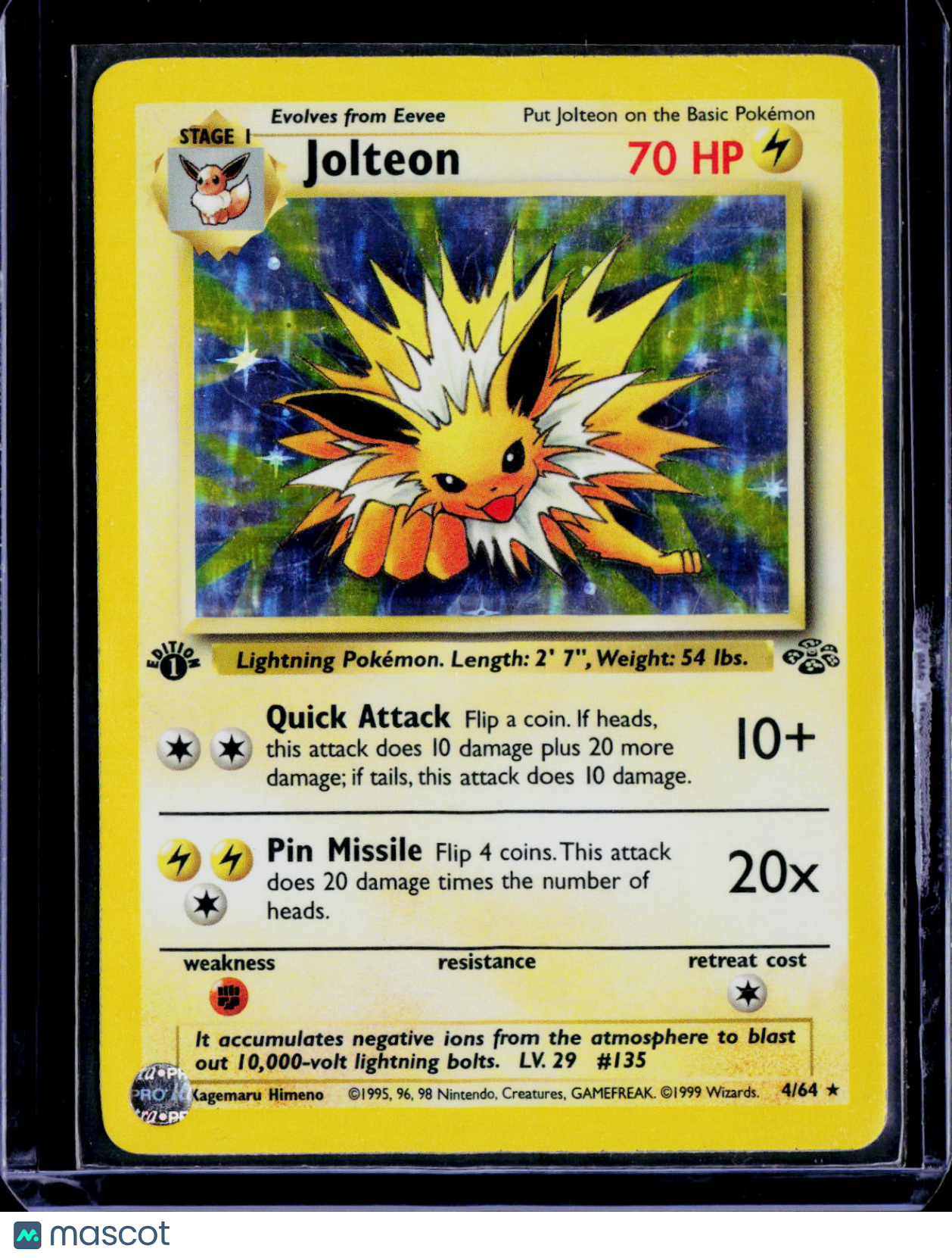 Jolteon 1st Edition Holo 4/64
