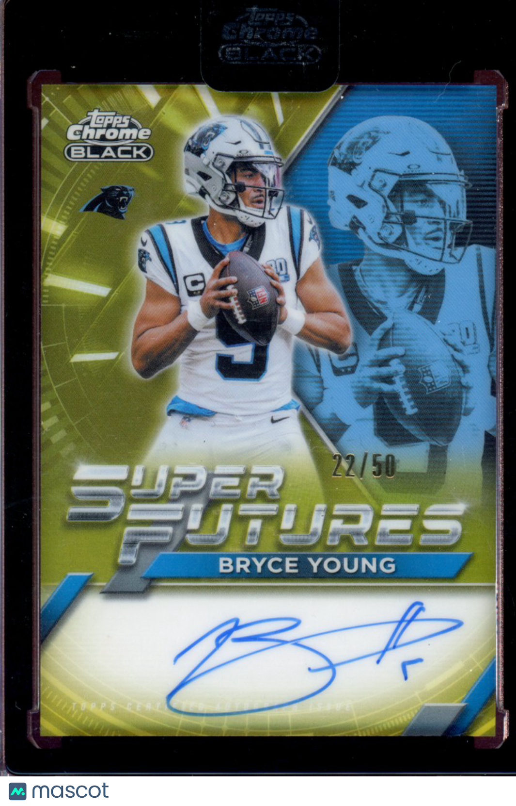 2025 Topps Chrome Black Bryce Young Super Futures Gold Refractor Auto 22/50
