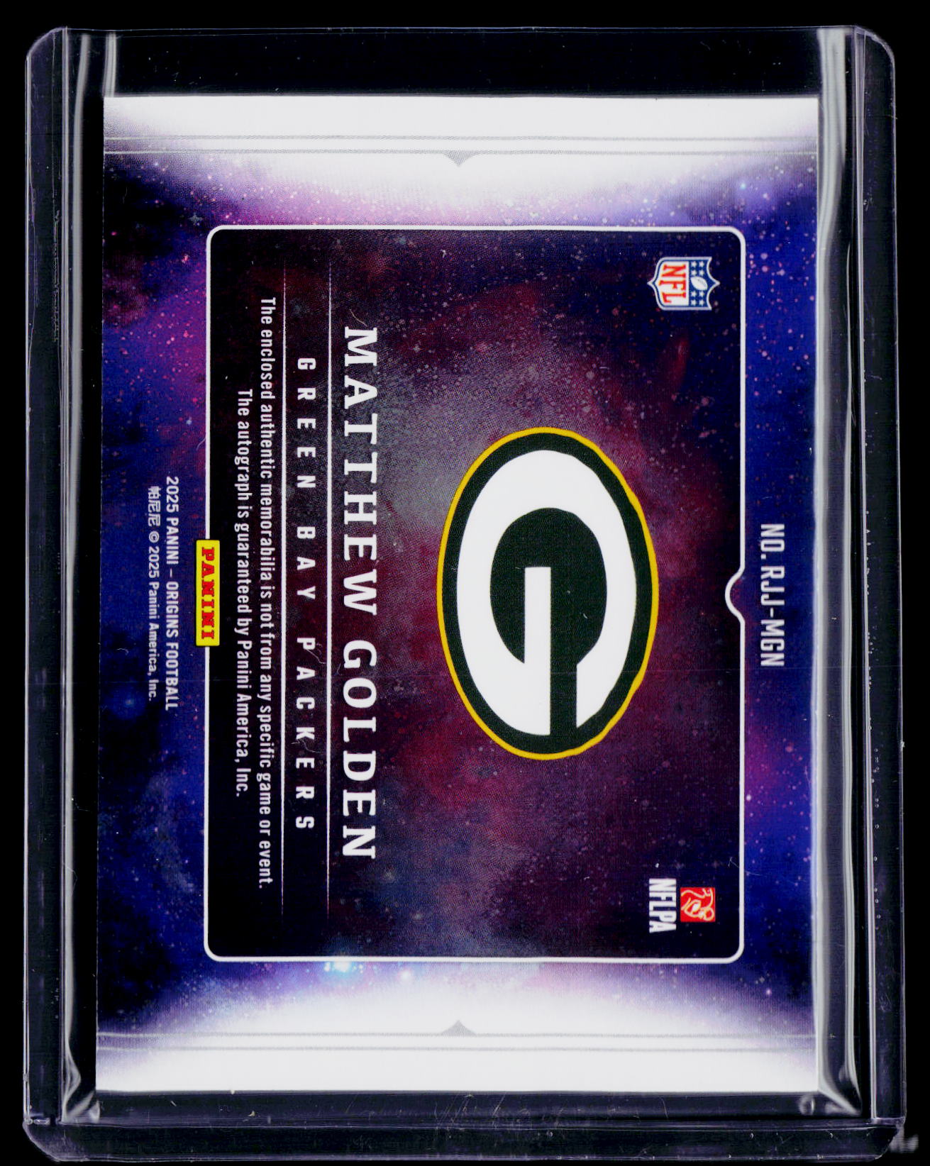 2025 Origins Matthew Golden Rookie Patch Auto RPA RC