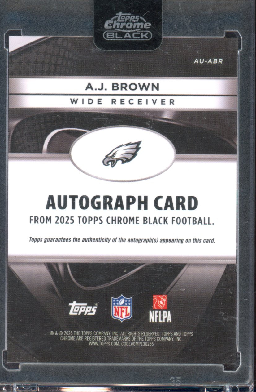 2025 Topps Chrome Black A.J. Brown Gold Auto 43/50