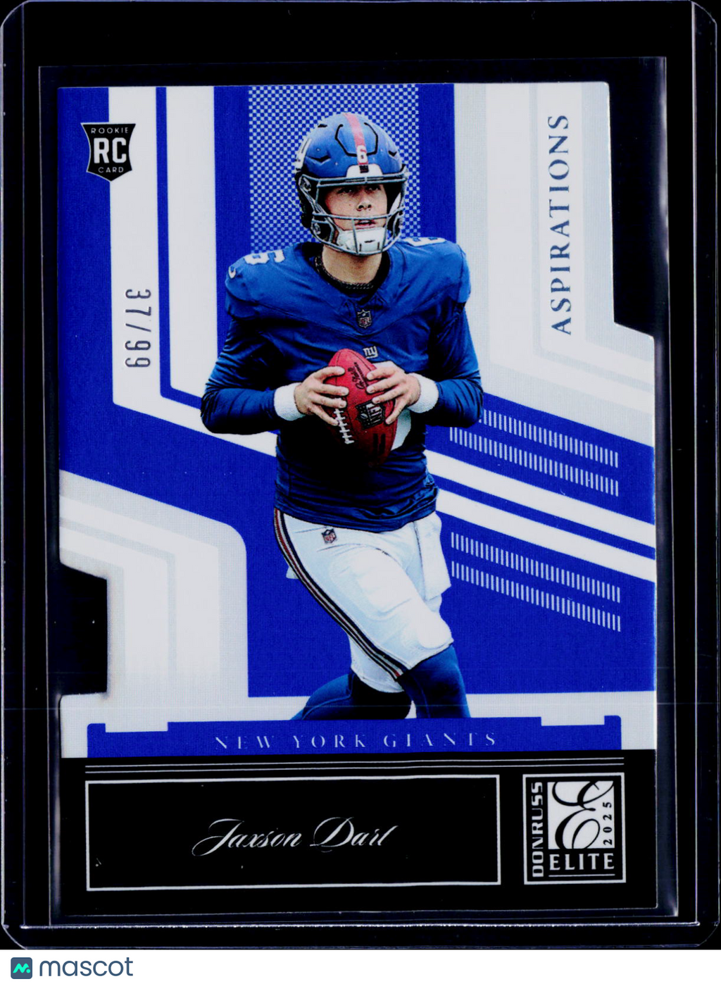 2025 Donruss Elite Jaxson Dart Aspirations Blue /99