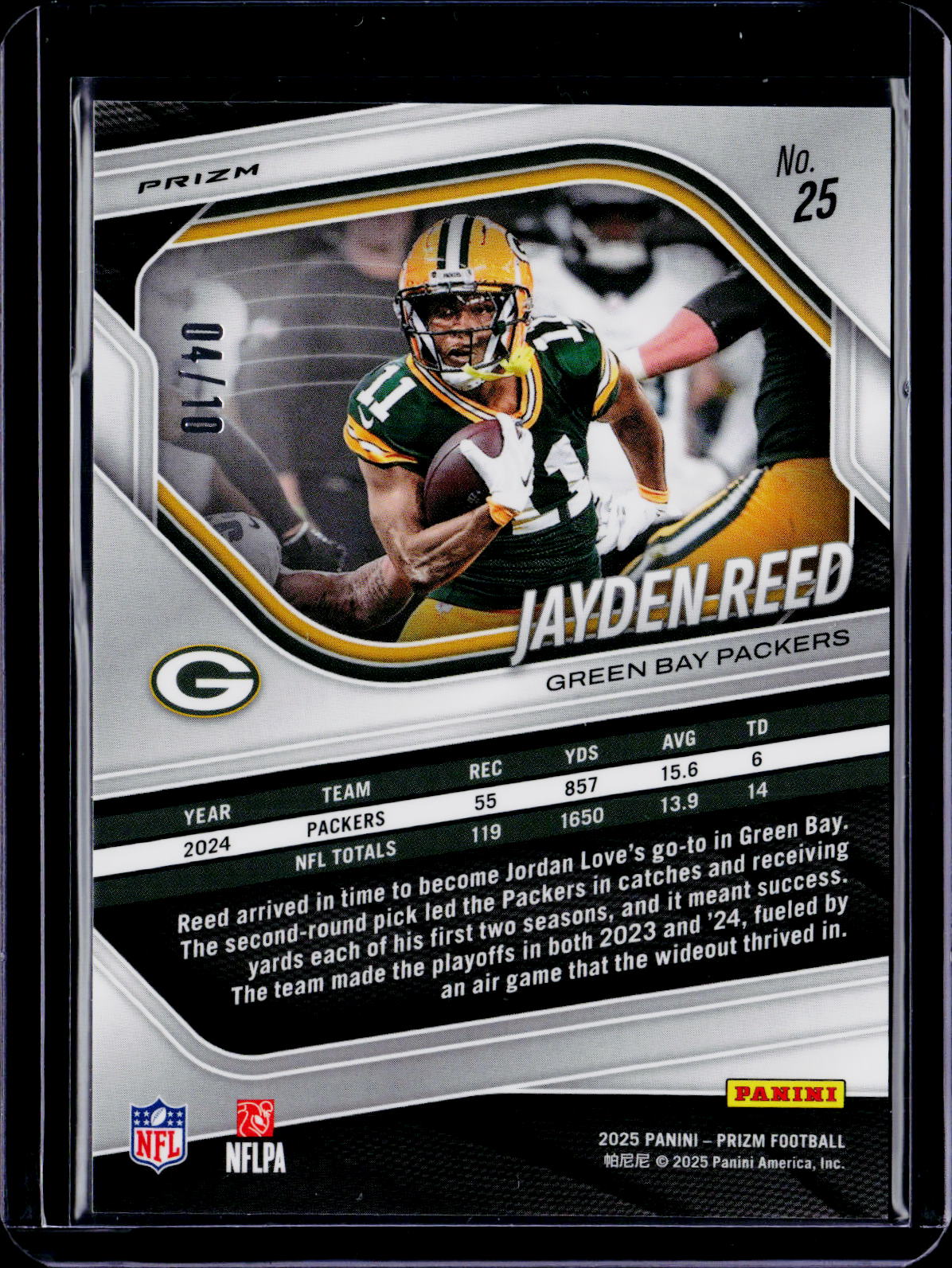2025 Prizm Jayden Reed Gold Scope 04/10