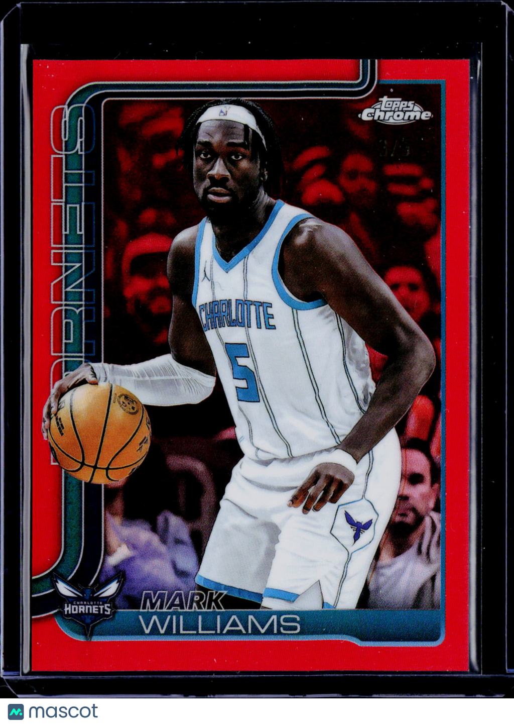 2025-26 Topps Chrome Mark Williams Red Refractor 3/5