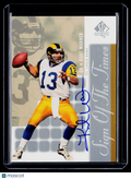 2000 Upper Deck SP Authentic Kurt Warner Sign of the Time Auto