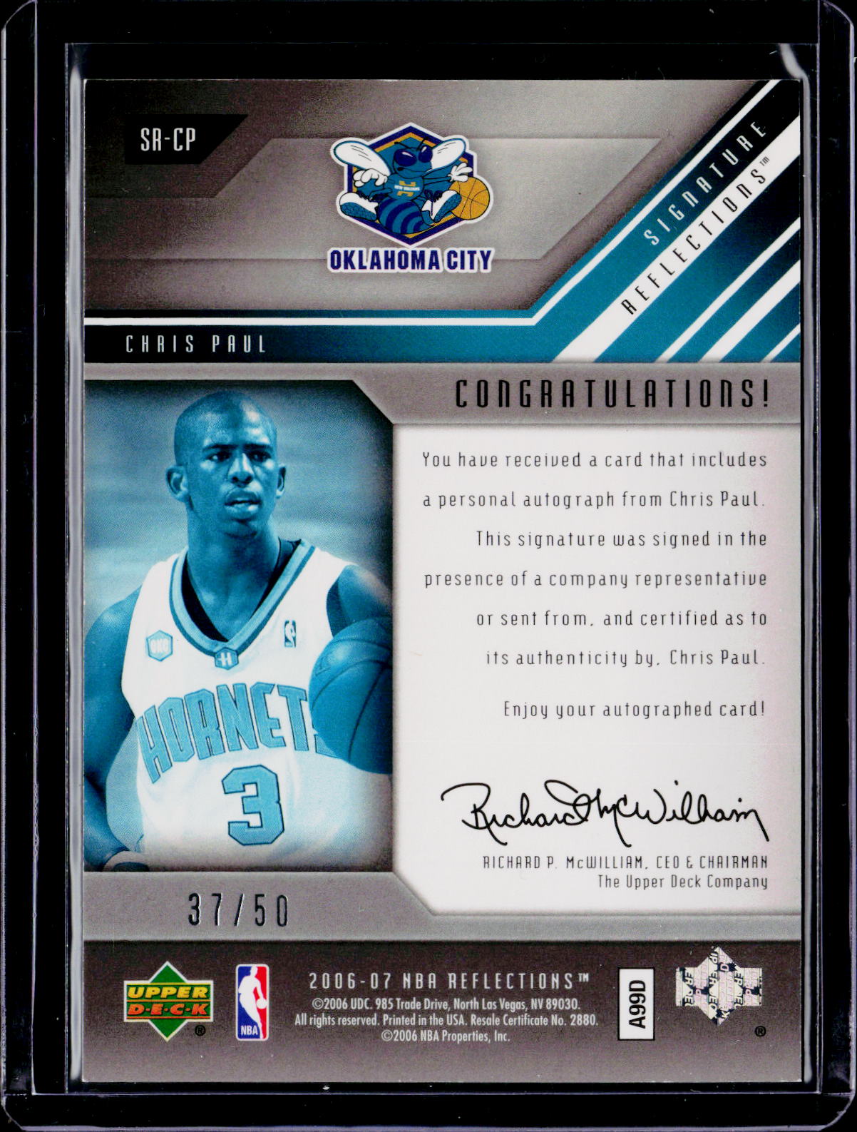 2006 Reflections Chris Paul Signature Reflections Auto 37/50