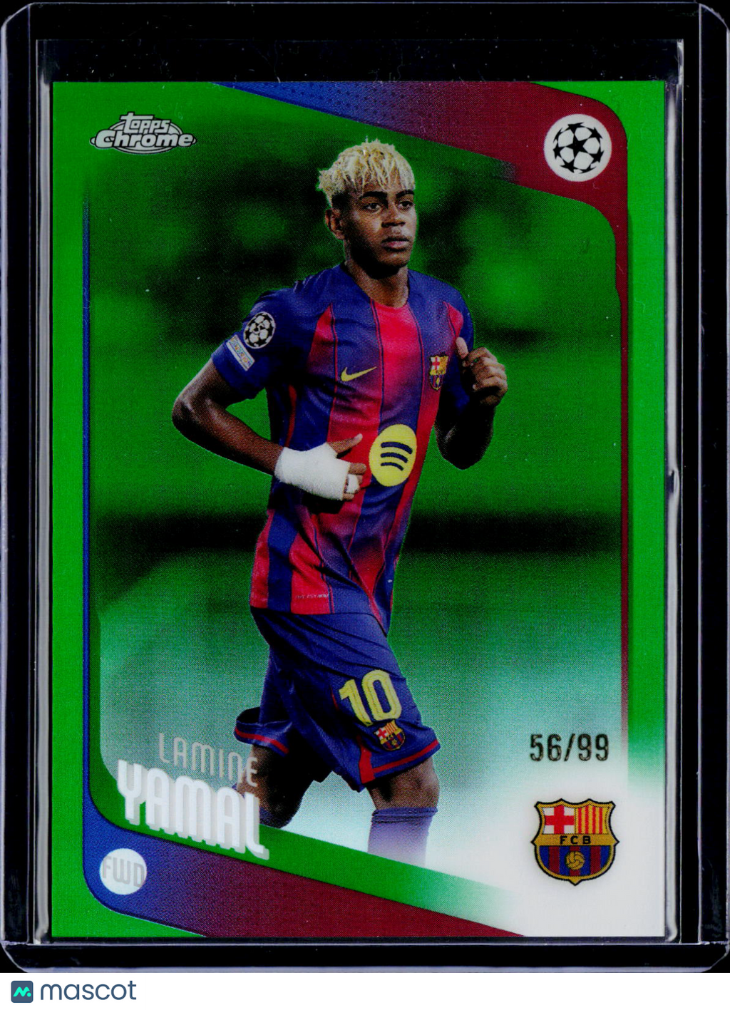 2025-26 Topps Chrome UEFA Lamine Yamal Green /99