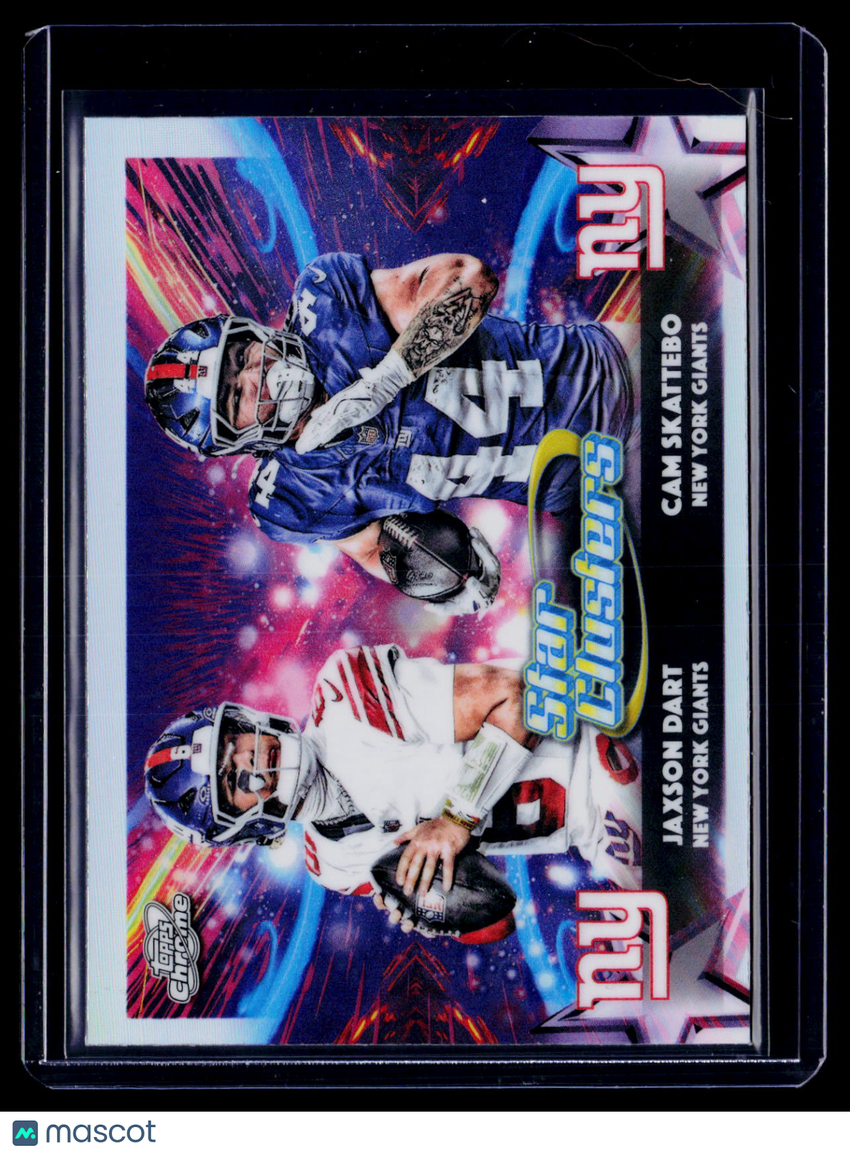 2026 Topps Chrome Cosmic Jaxson Dart / Cam Skattebo Rookie Star Clusters RC