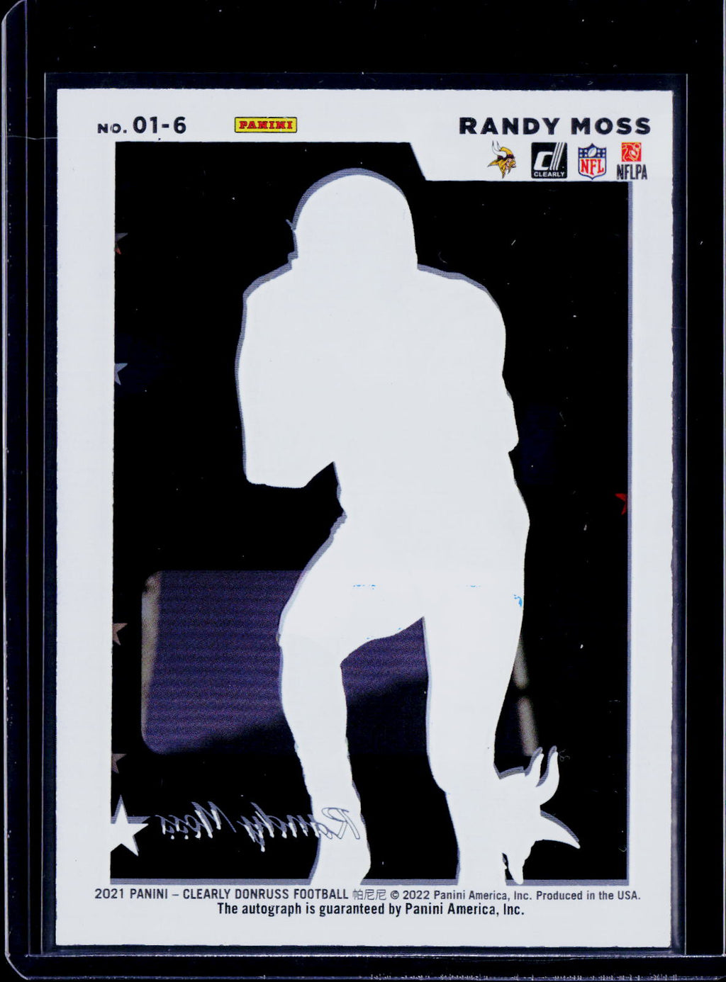 2021 Clearly Donruss Randy Moss 2001 Retro Auto 4/5