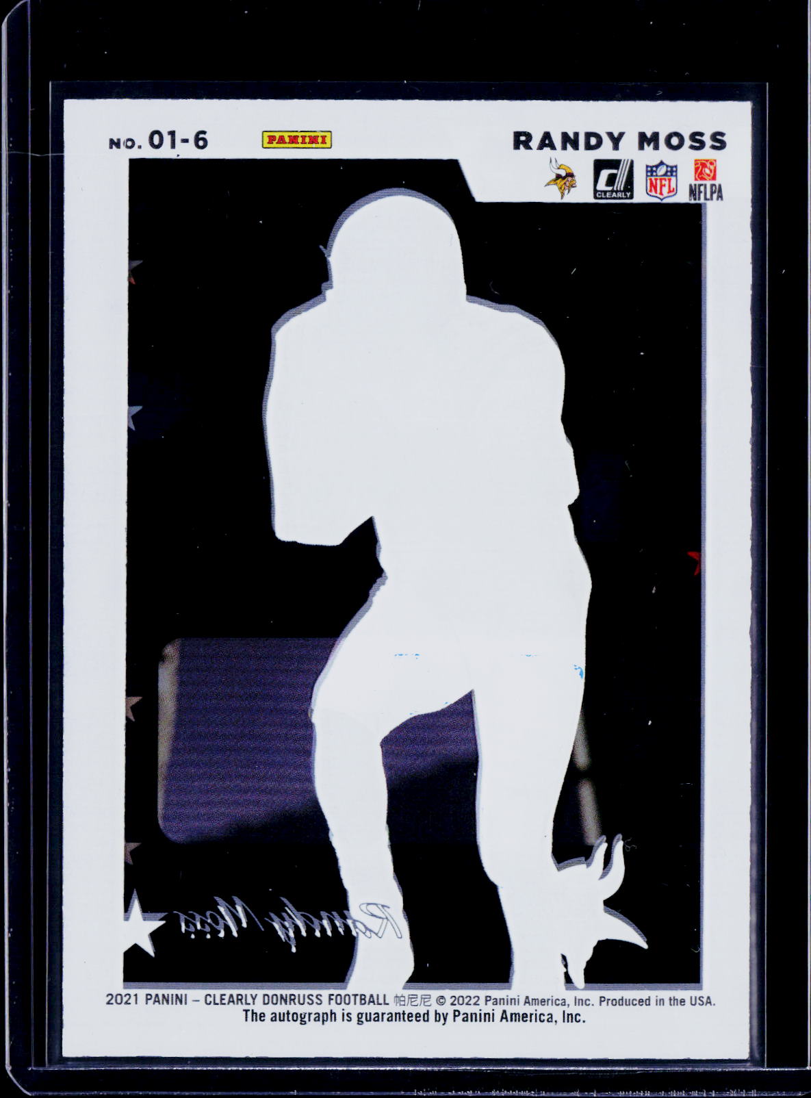2021 Clearly Donruss Randy Moss 2001 Retro Auto 4/5