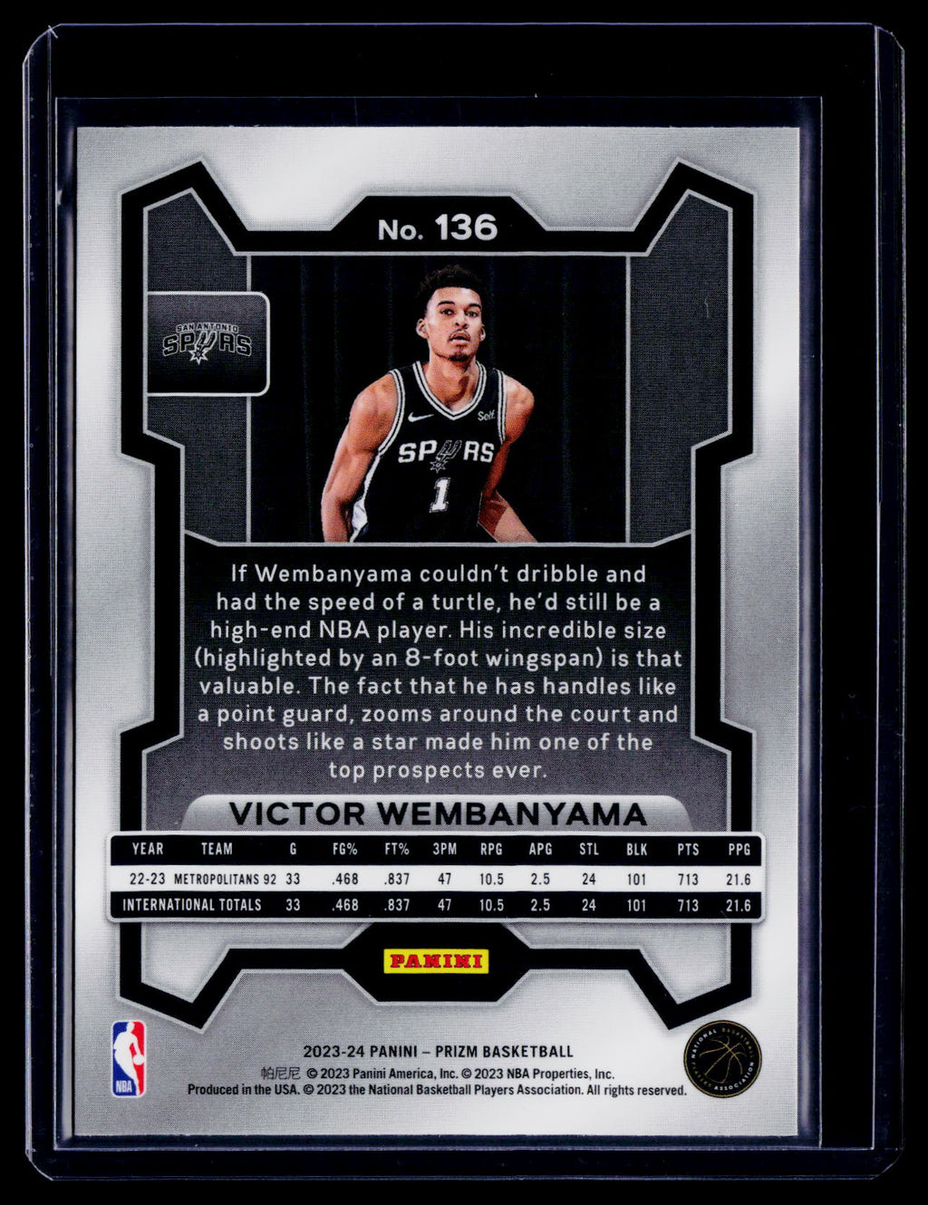 2023 Prizm Victor Wembanyama Rookie RC