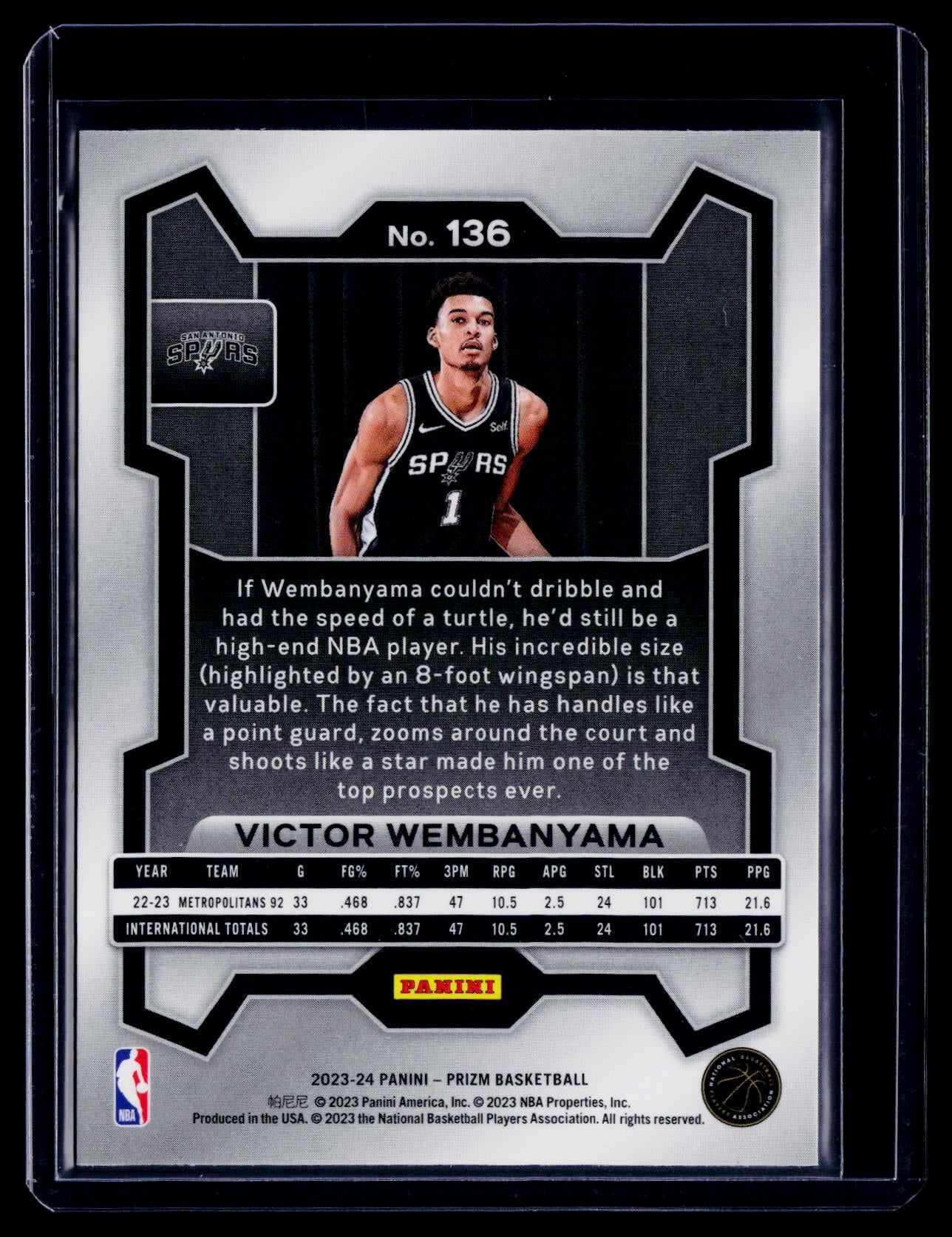 2023 Prizm Victor Wembanyama Rookie RC