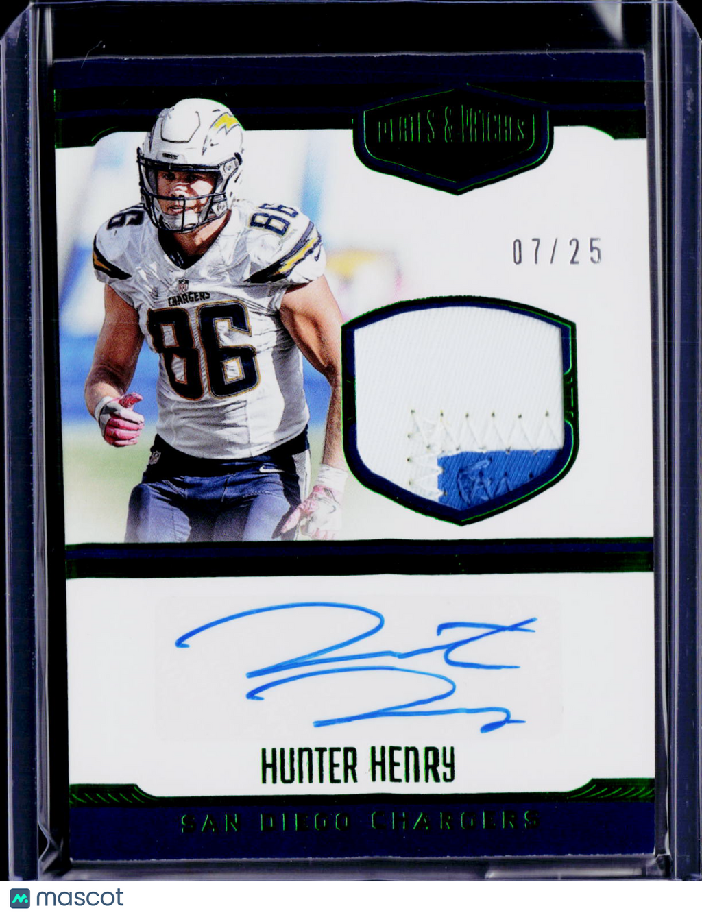 2016 Plates & Patches Hunter Henry Rookie Patch Auto /25