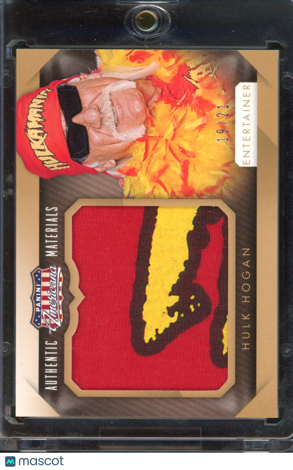 2015 Panini Americana Hulk Hogan 3 Color Hulkamania Shirt Relic 19/21