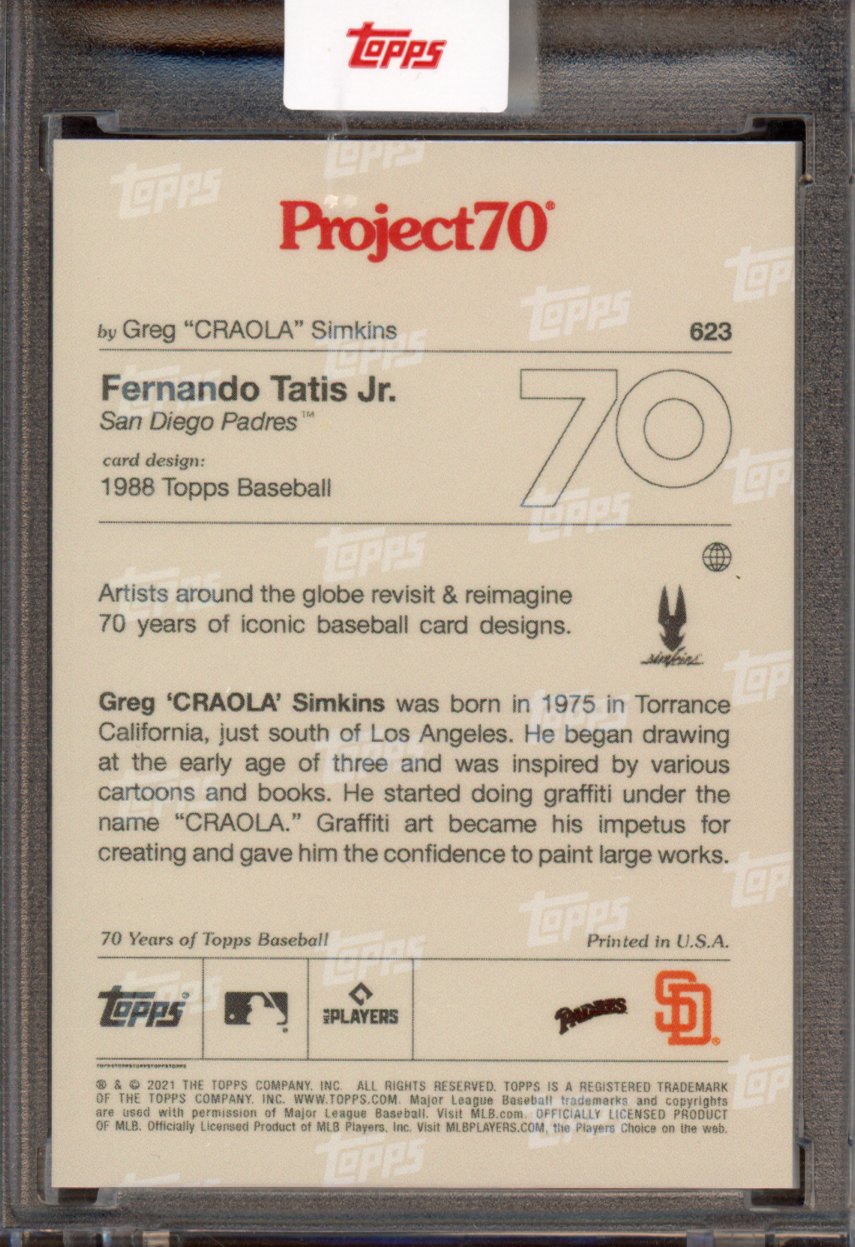 2021 Topps Project 70 Fernando Tatis Jr. Greg Simkins 623