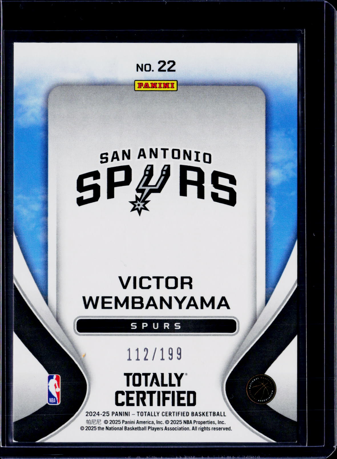 2024-25 Totally Certified Victor Wembanyama Franchise Foundations Pink /199