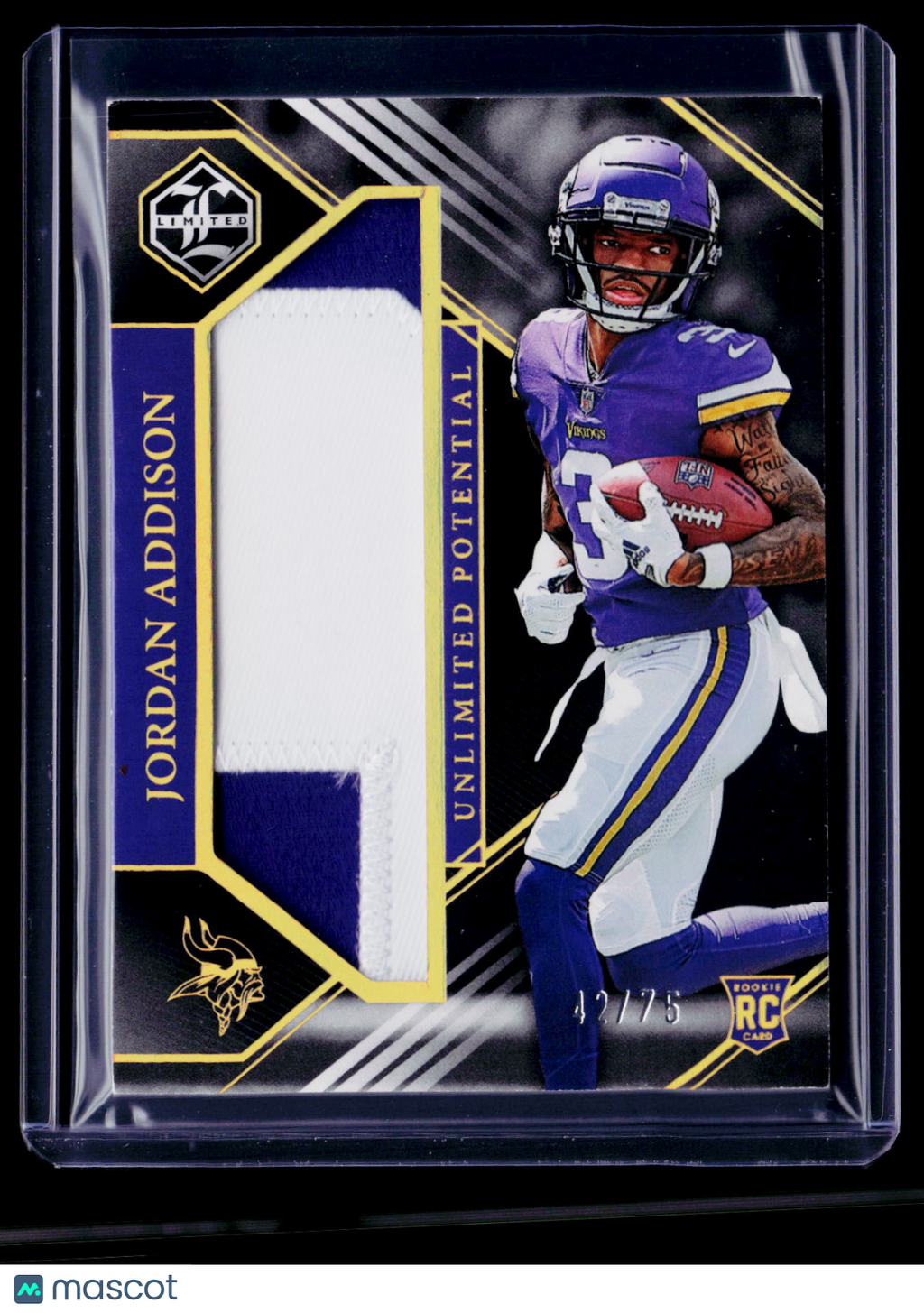 2023 Limited Jordan Addison Rookie Patch 42/75 RC