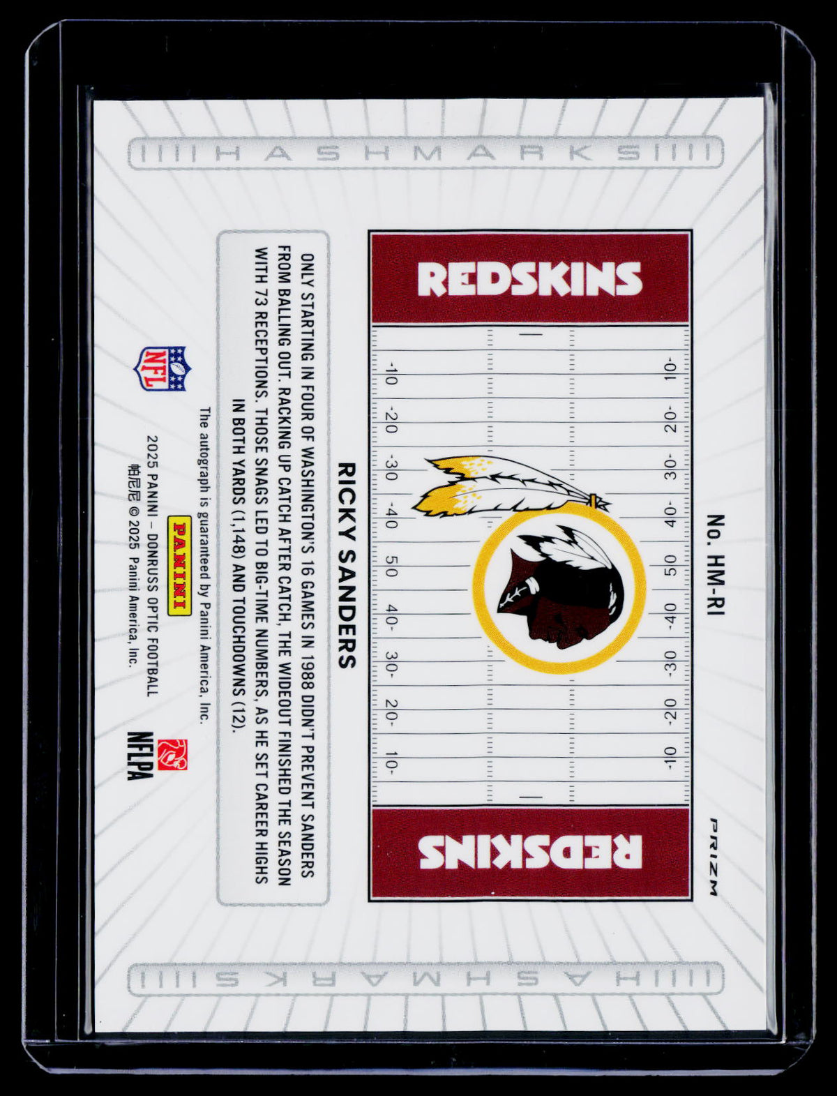 2025 Donruss Optic Ricky Sanders Auto