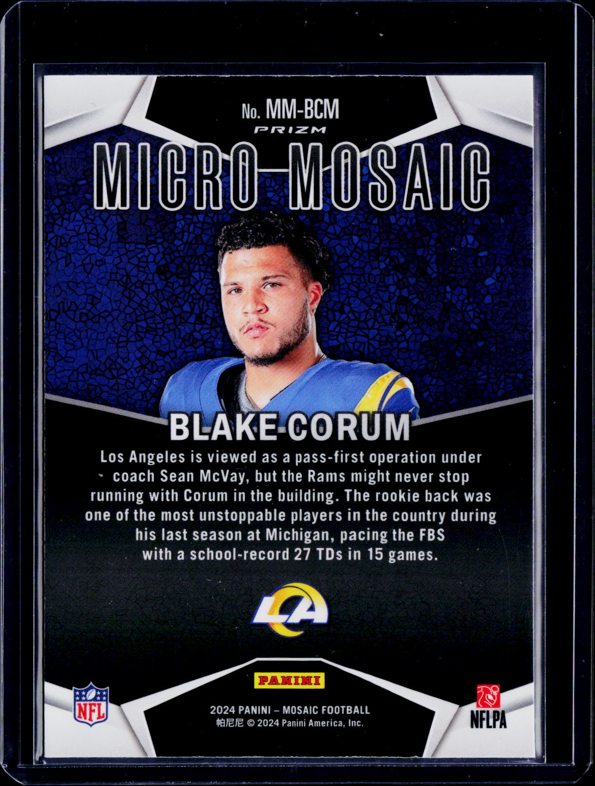 2024 Mosaic Blake Corum Micro Mosaic RC