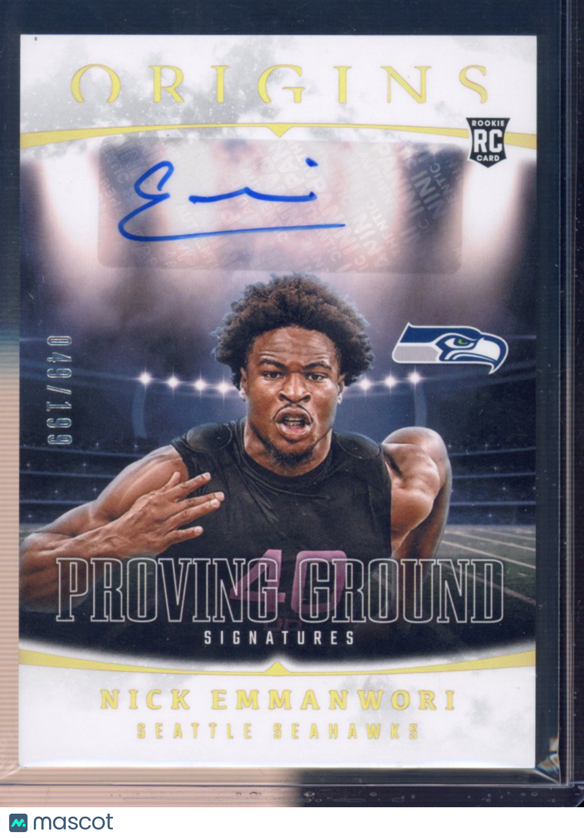 2025 Origins Nick Emmanwori Proving Grounds Auto 049/199 RC