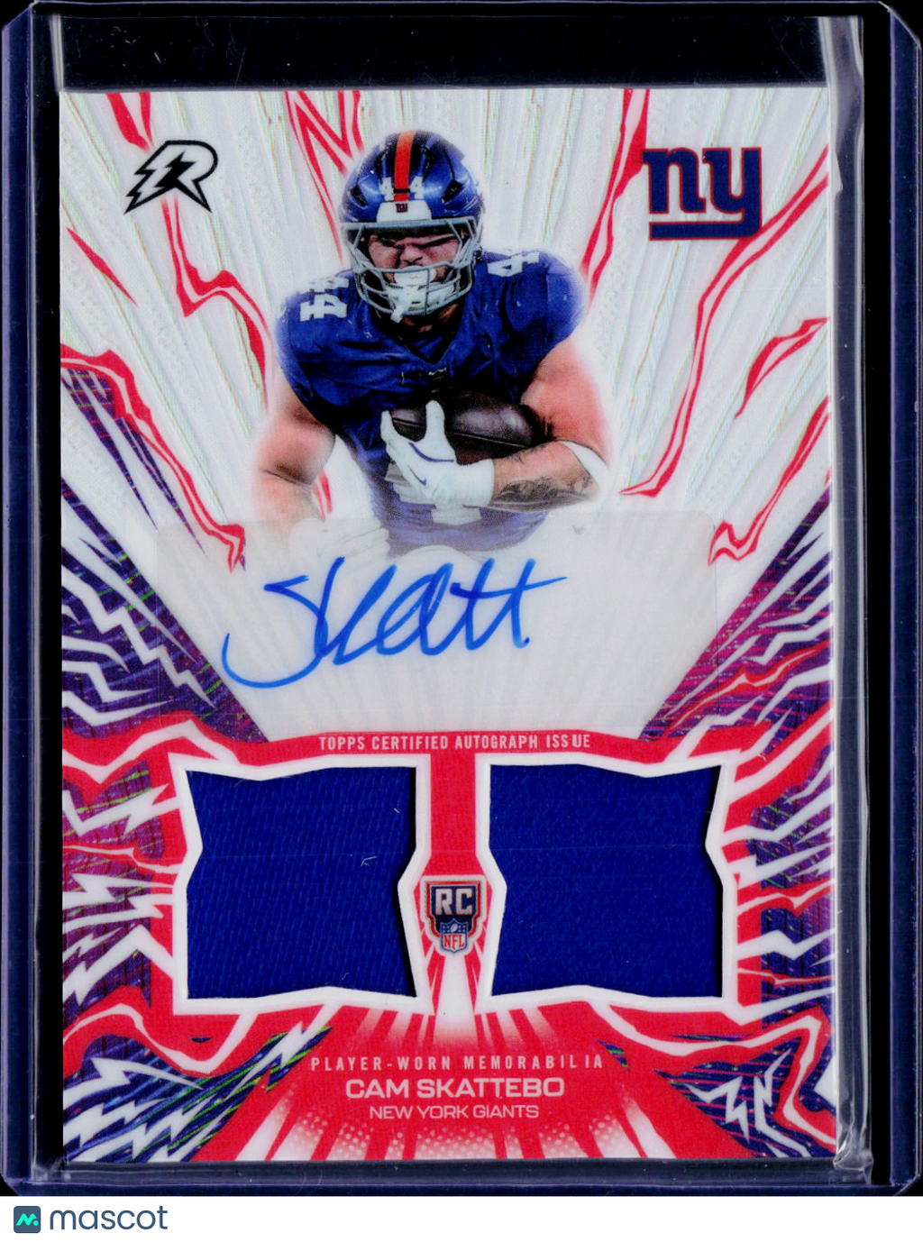 2025 Topps Resurgence Cam Skattebo Amped Up Rookie Patch Auto