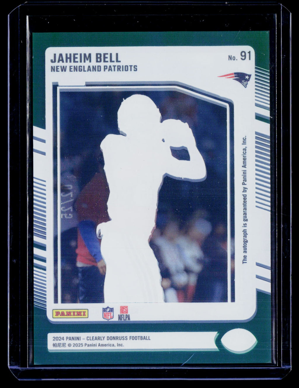 2024 Clearly Donruss Jaheim Bell Rookie Green Auto 2/25 RC