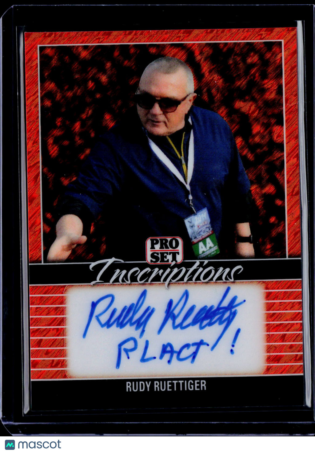 2024 Leaf Pro Set Rudy Ruettiger Orange Shimmer Auto 4/10