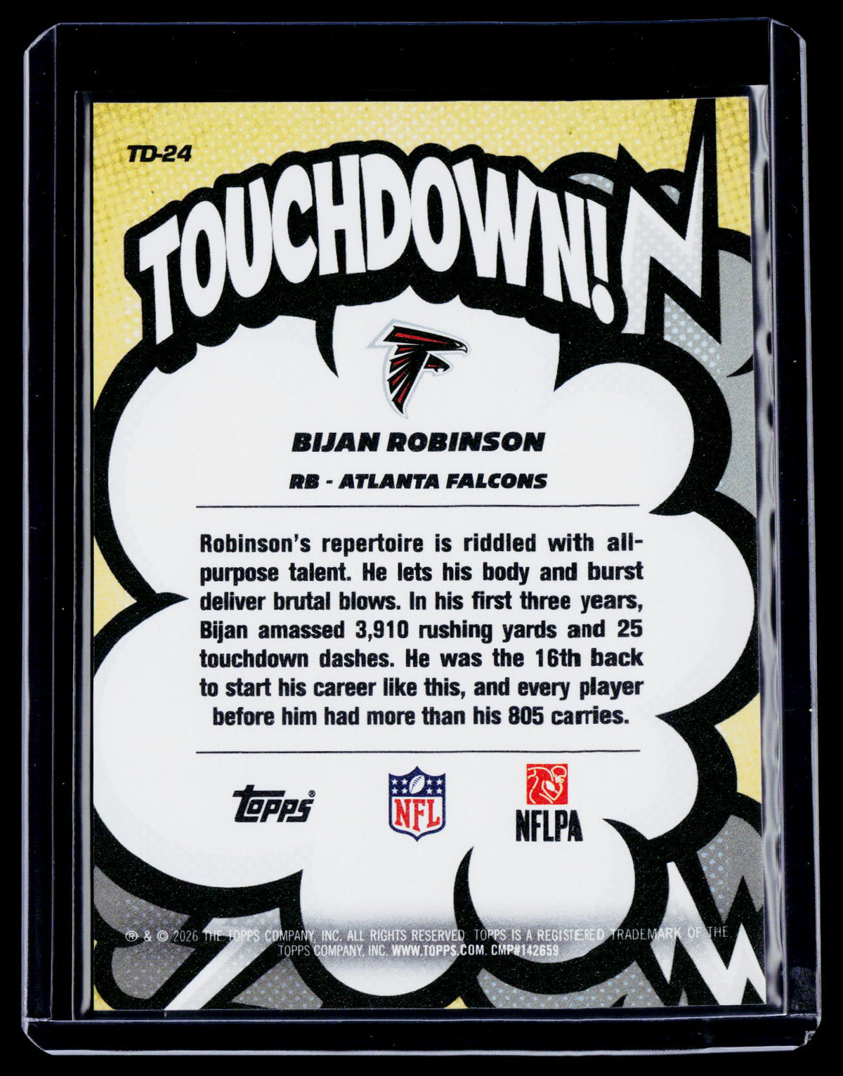 2026 Topps Flagship Bijan Robinson Suddenly Touchdown