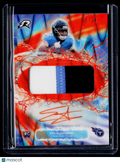 2025 Topps Resurgence Elic Ayomanor Orange Static Rookie Patch Auto RPA 5/25 RC