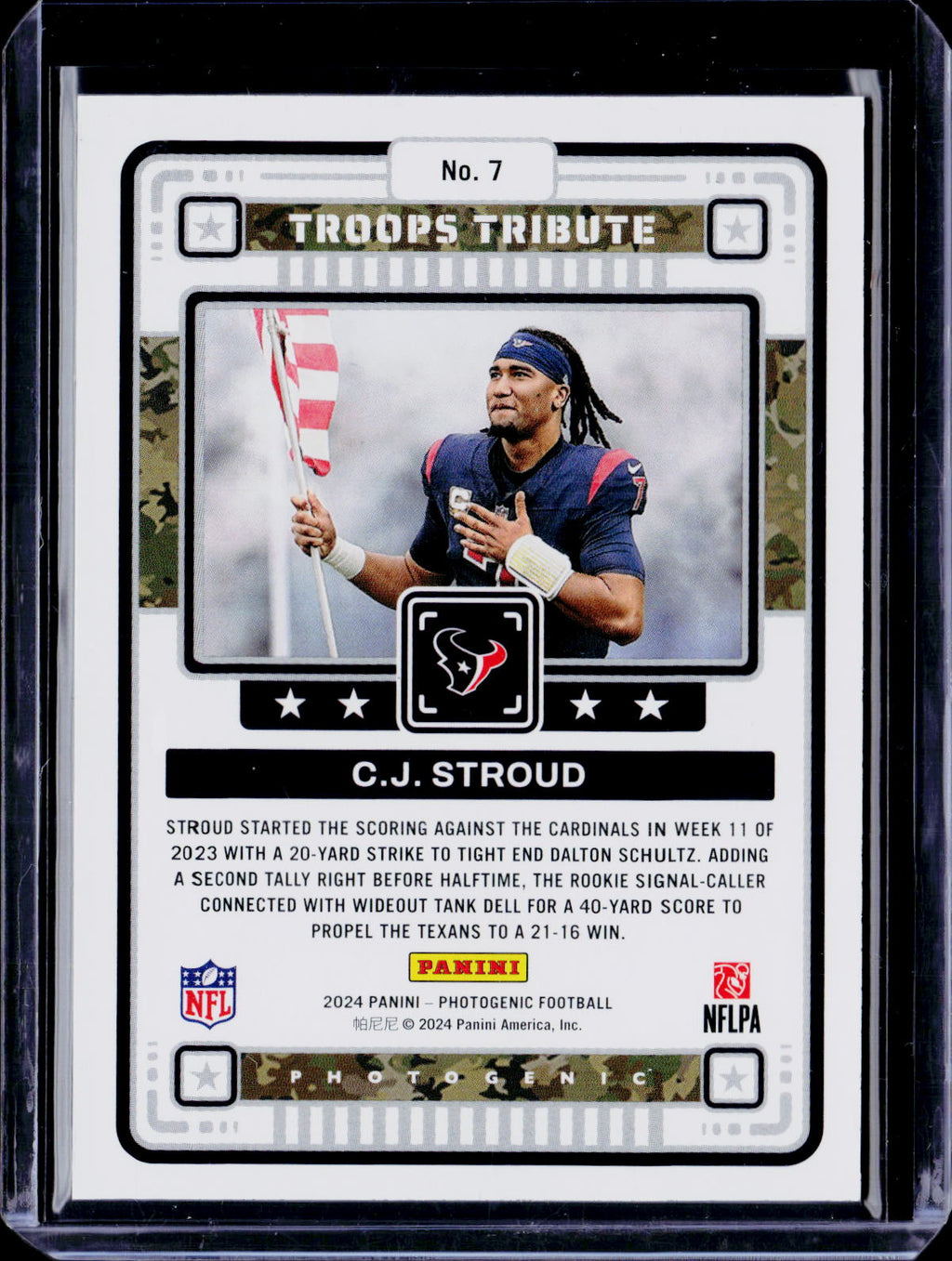 2024 Photogenic CJ Stroud Troops Tribute Orange /25