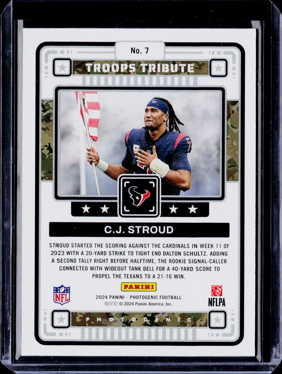 2024 Photogenic CJ Stroud Troops Tribute Orange /25