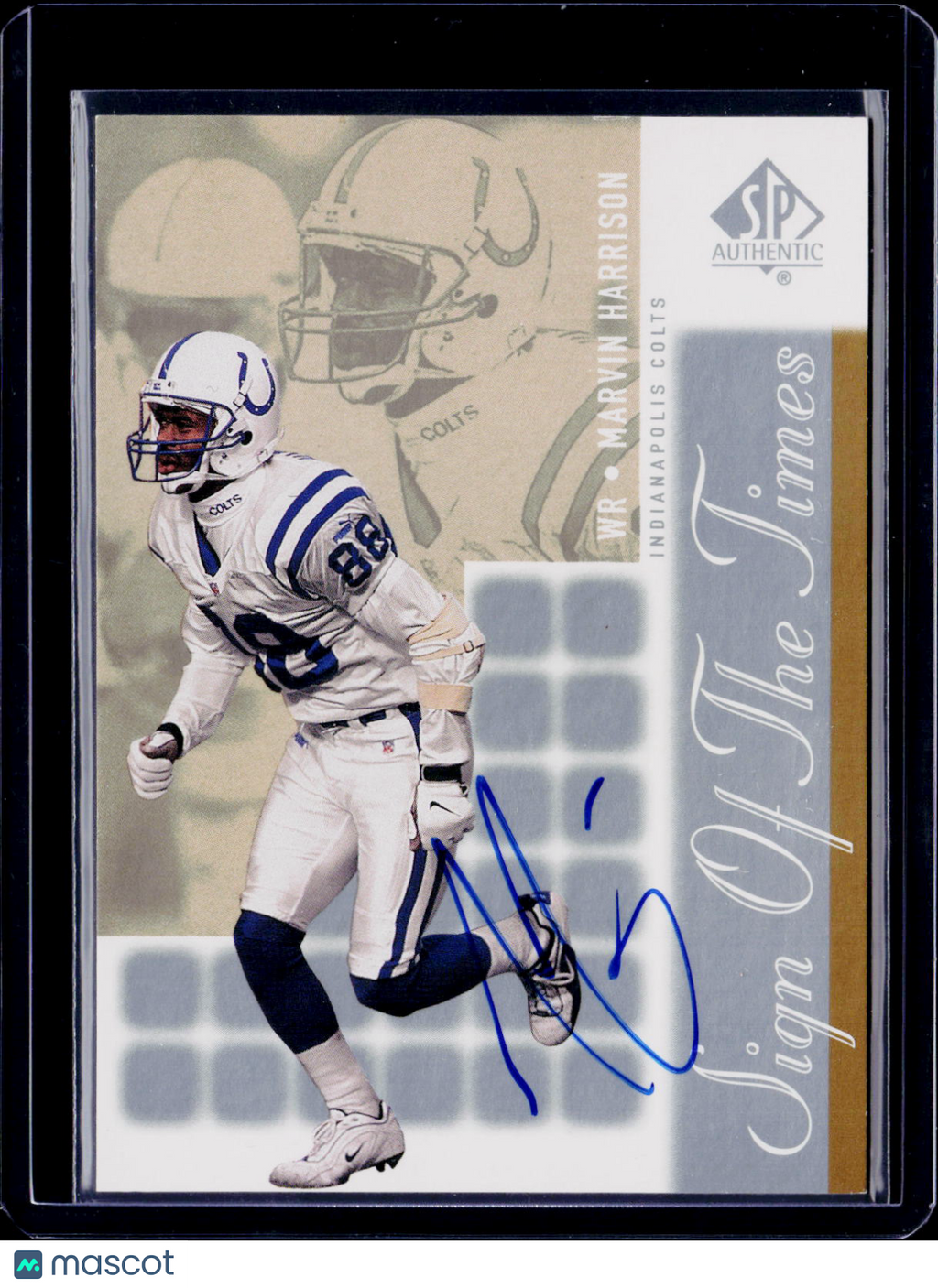 2000 SP Authentic Marvin Harrison Sign Of The Times Auto