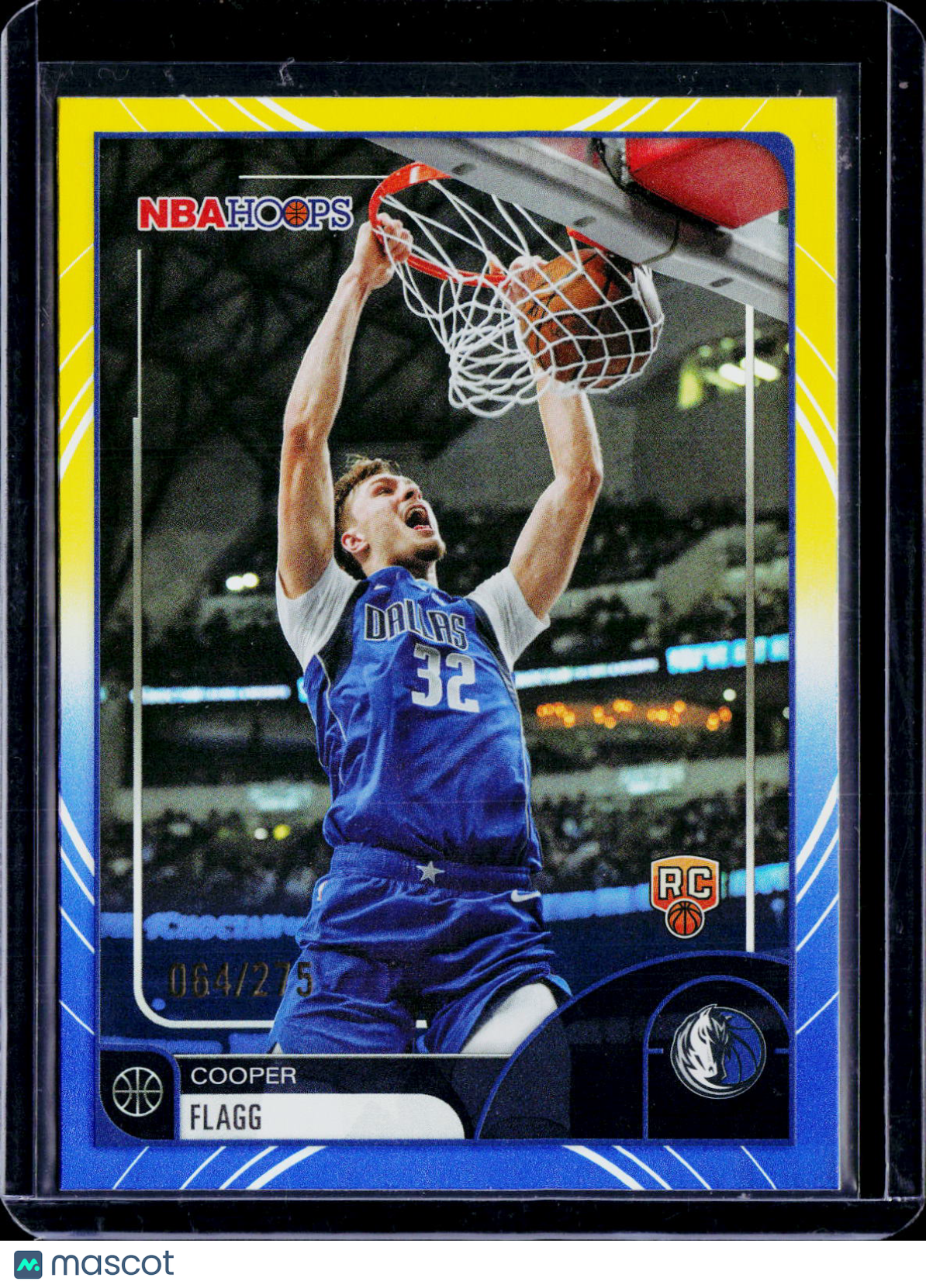 2025-26 NBA Hoops Cooper Flagg Blue & Yellow Foil /275