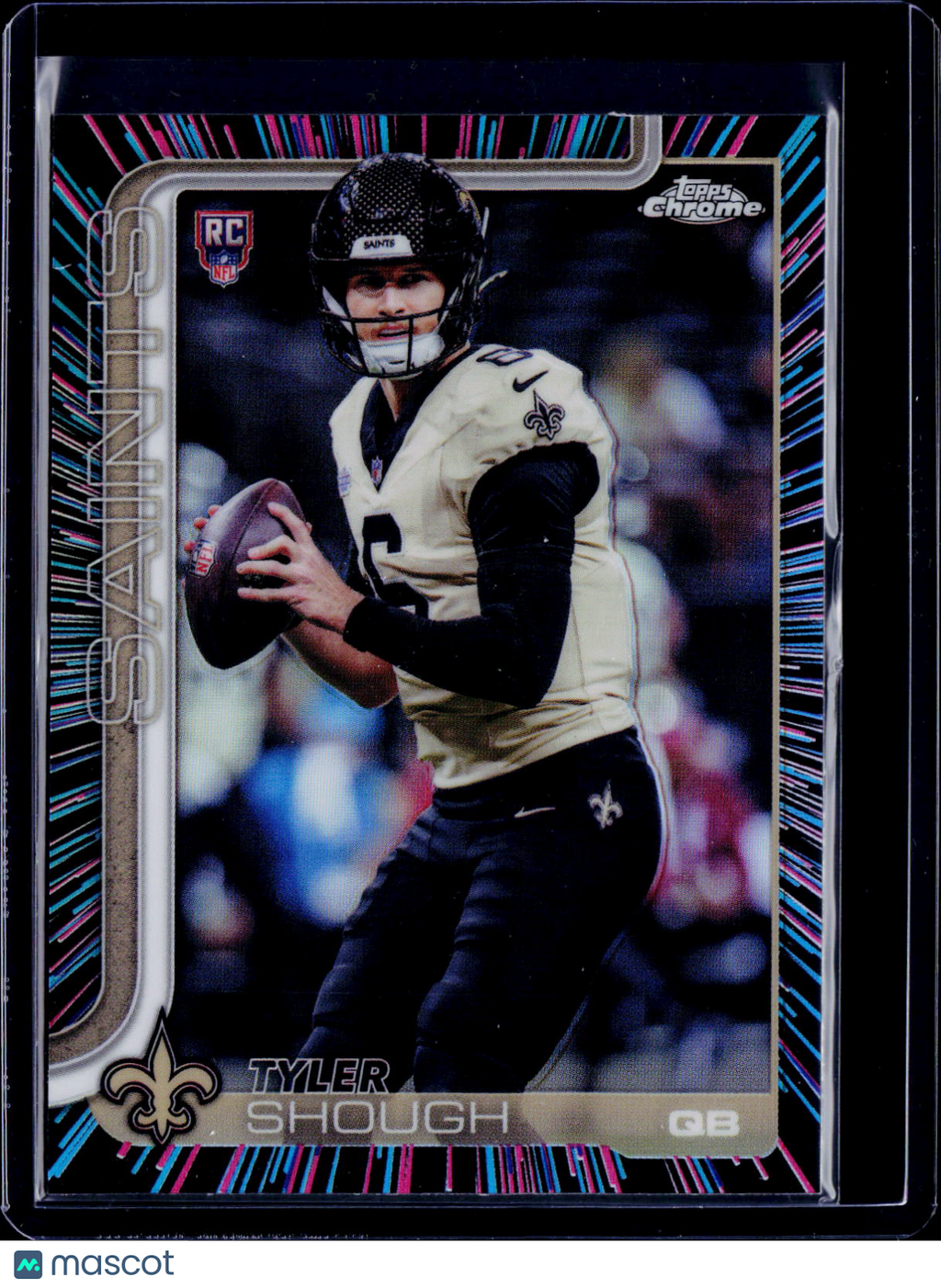 2025 Topps Chrome Tyler Shough Neon Pulse