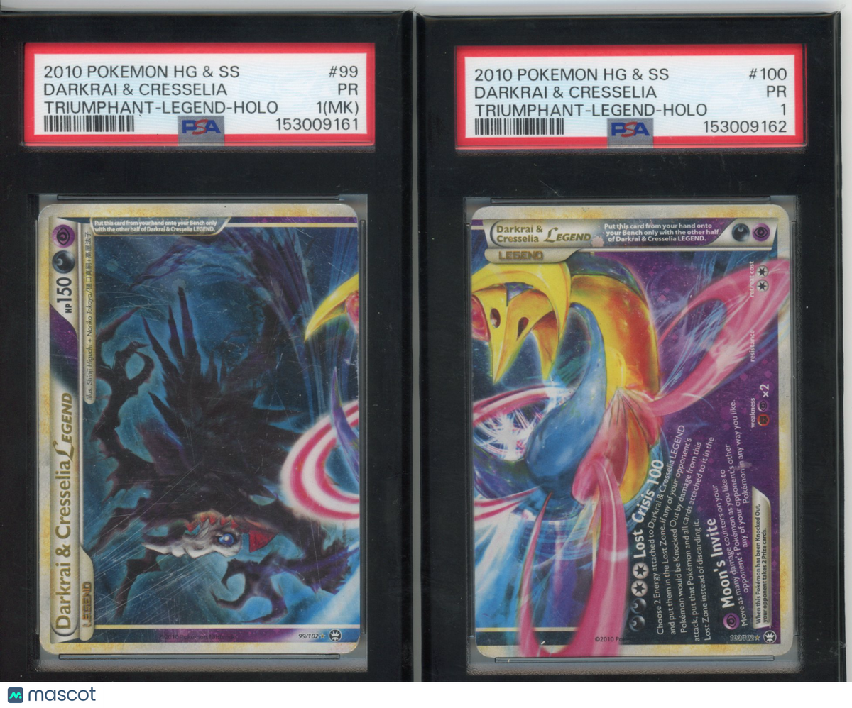 Darkrai & Cresselia Legend 100 102 PSA 1 Darkrai & Cresselia Legend 99 102 PSA 1